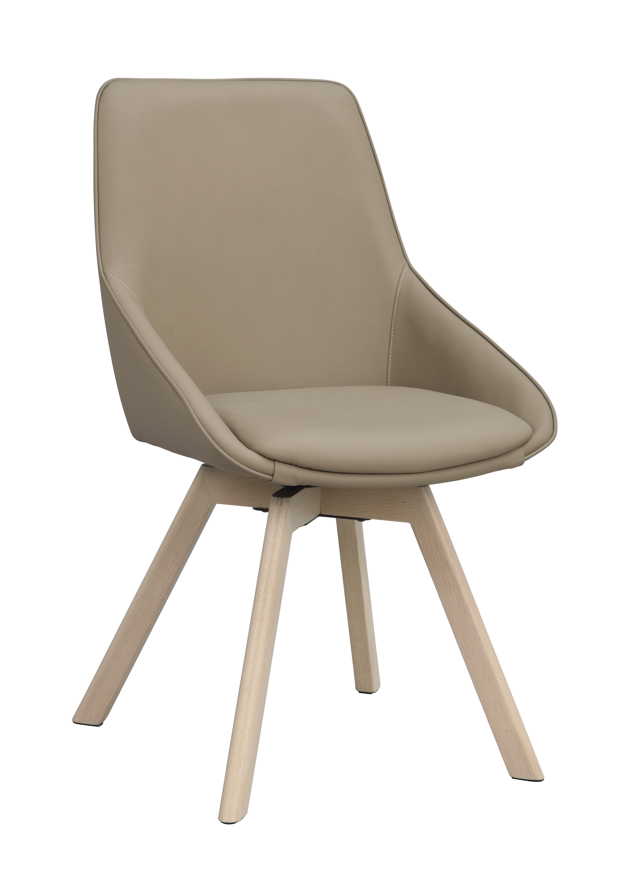 Rowico Home Alison Matstol Beige Läder/Vitpigmenterad