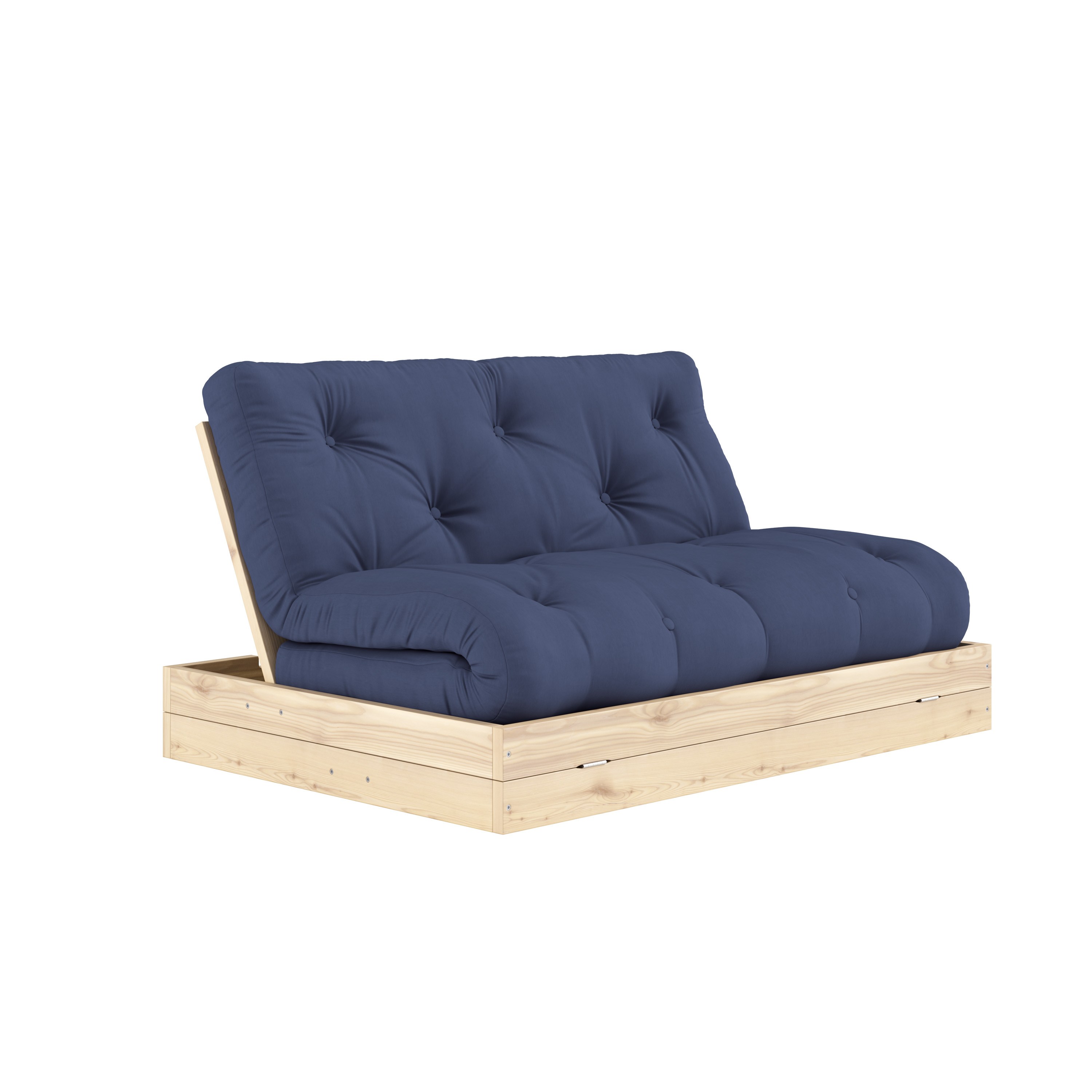 Flip Bäddsoffa Raw ink madrass Petrol Blue 140x200