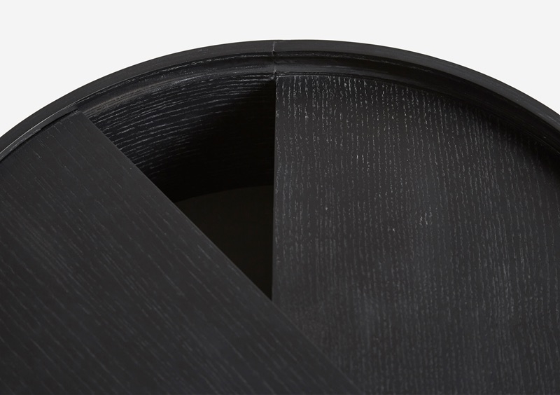 Woud Arc sivupöytä musta Ø42