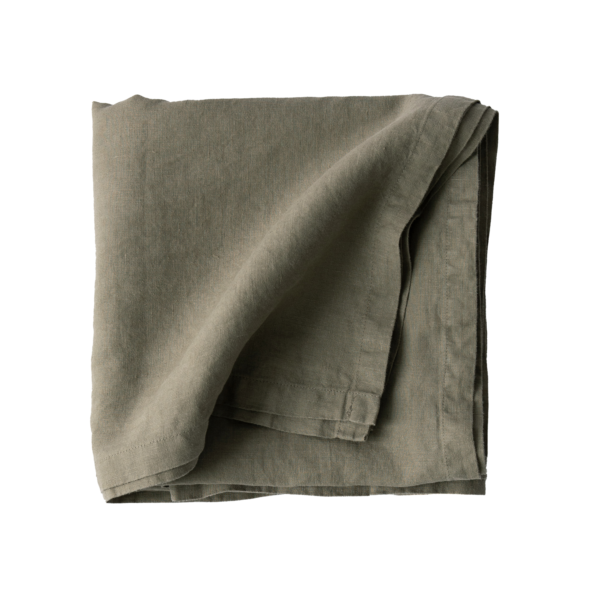 Tell me more - Duk Linskjerf Oliven 175x175 - Grønn  - Duker