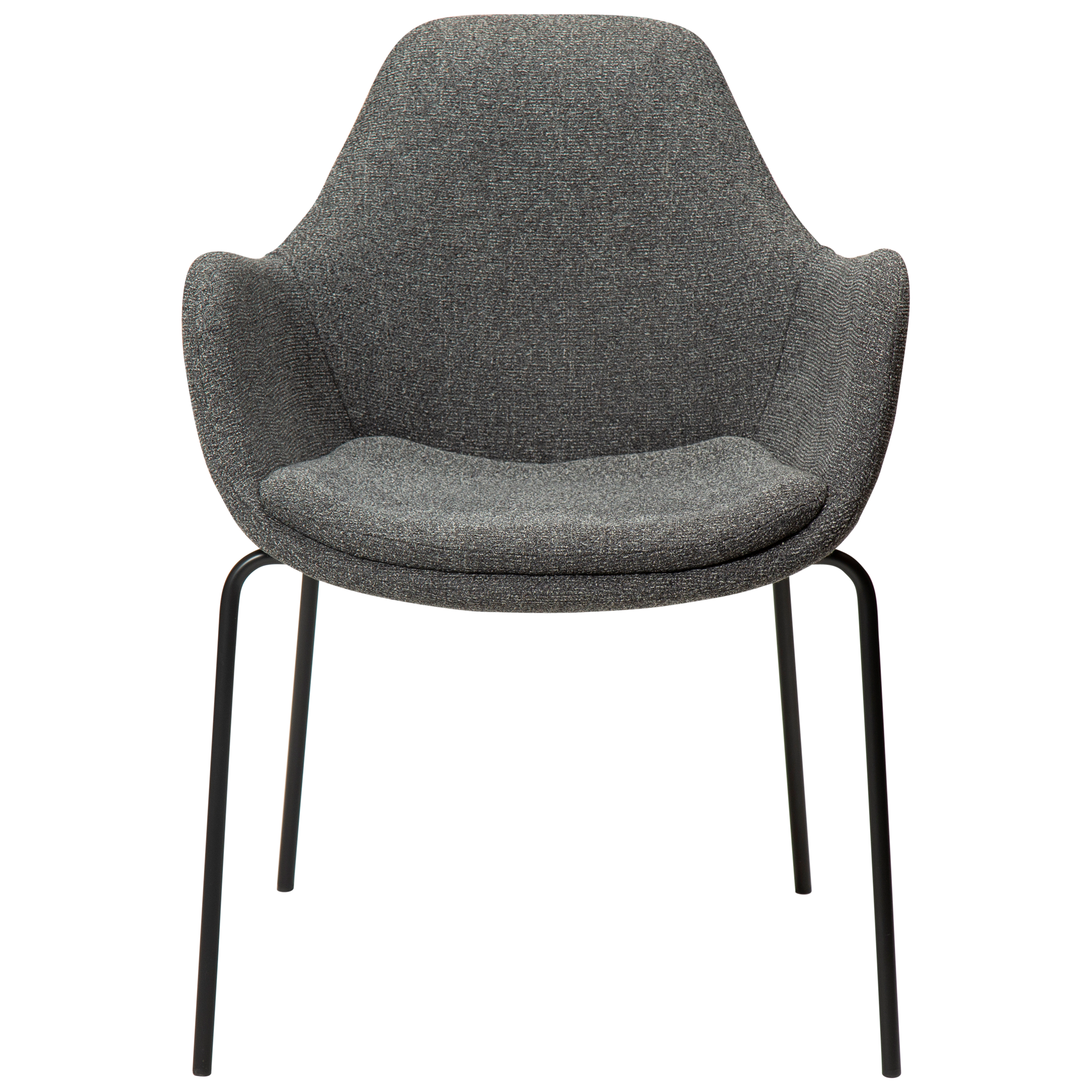 Dan Form Zimmer Esszimmerstuhl Boucle Grau/Schwarz