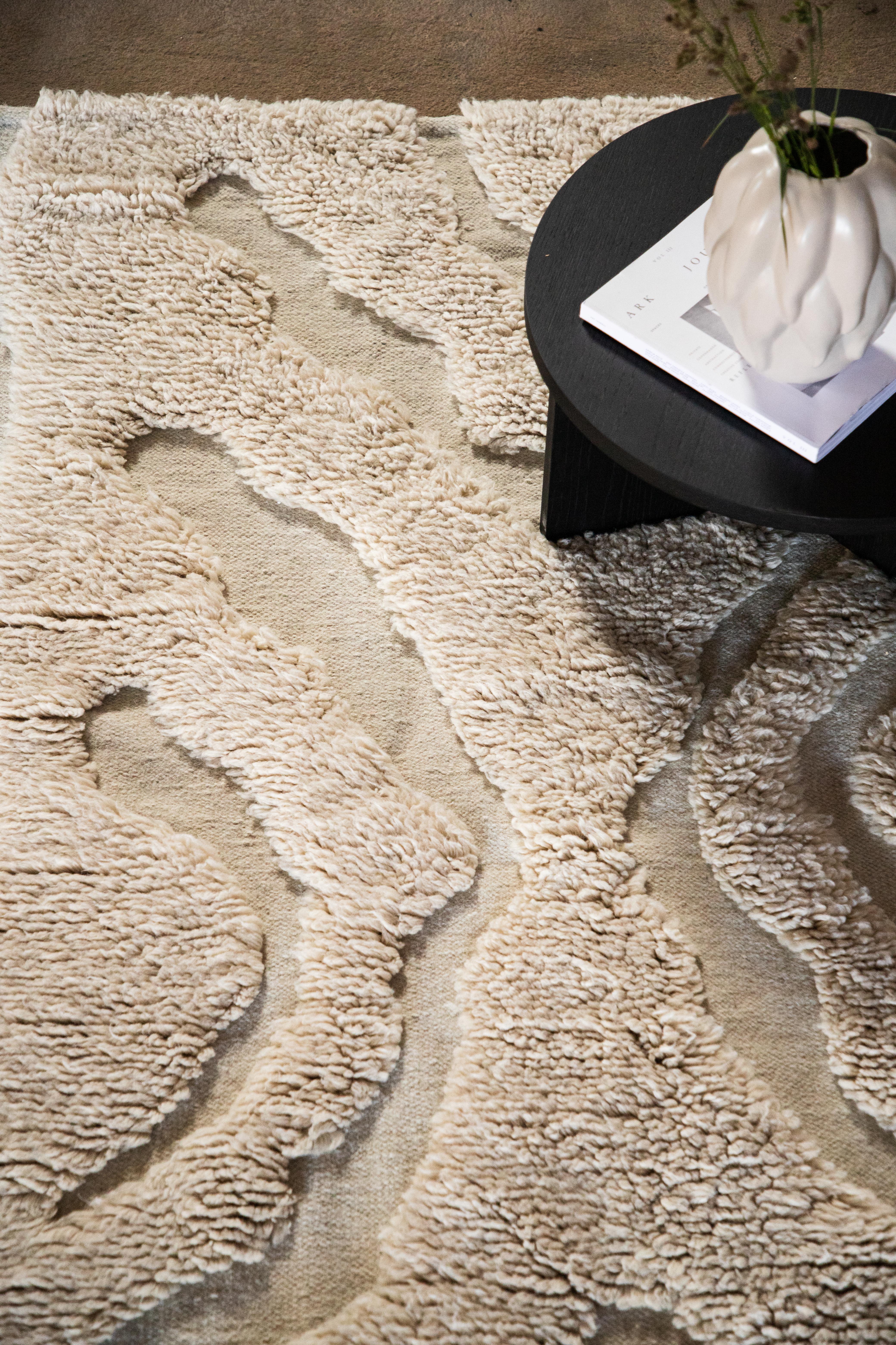 Vind Trondheim x Josefin Lustig Ullmatta Beige/White 170x240