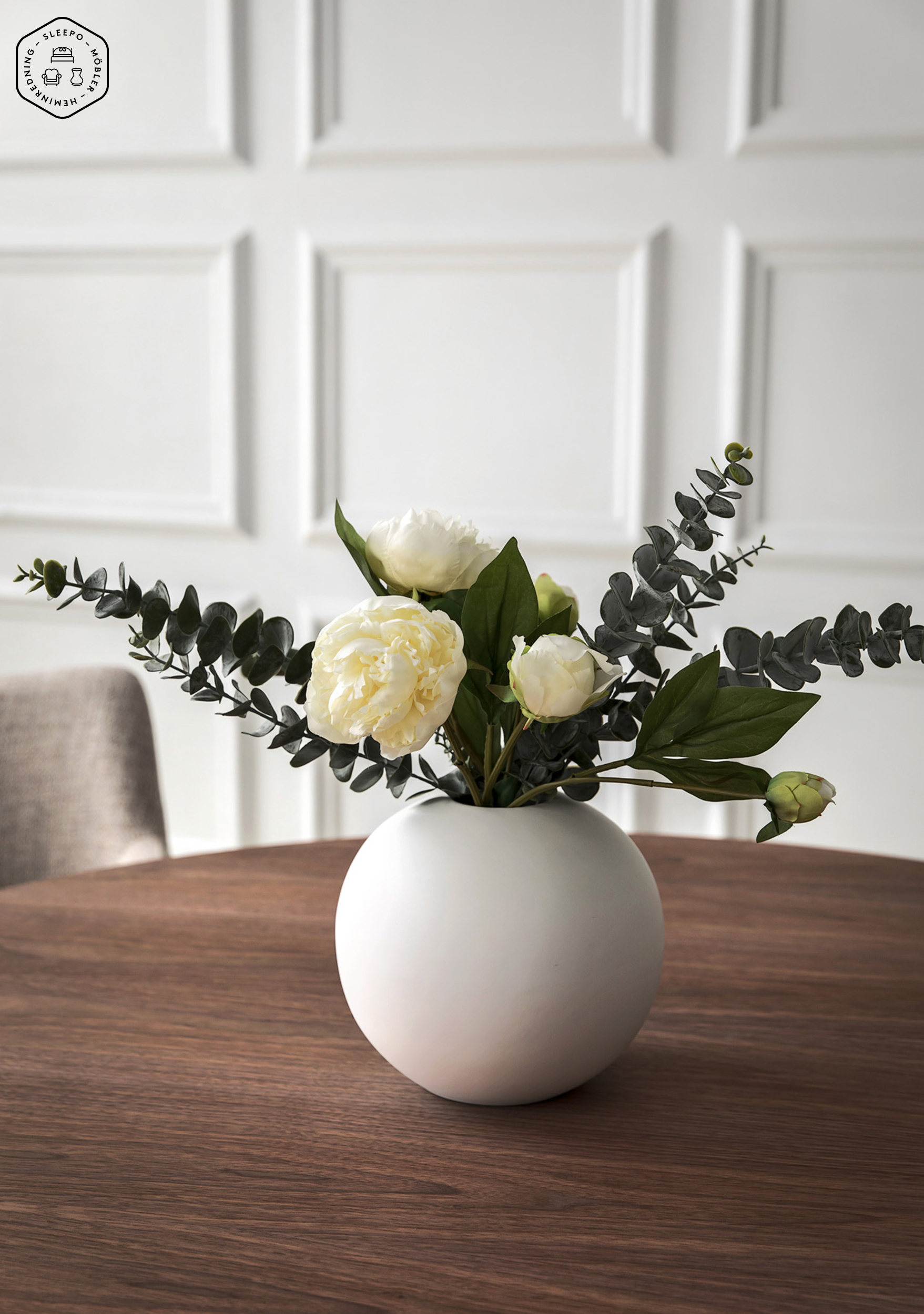 Cooee Design Ball Maljakko Valkoinen 20cm