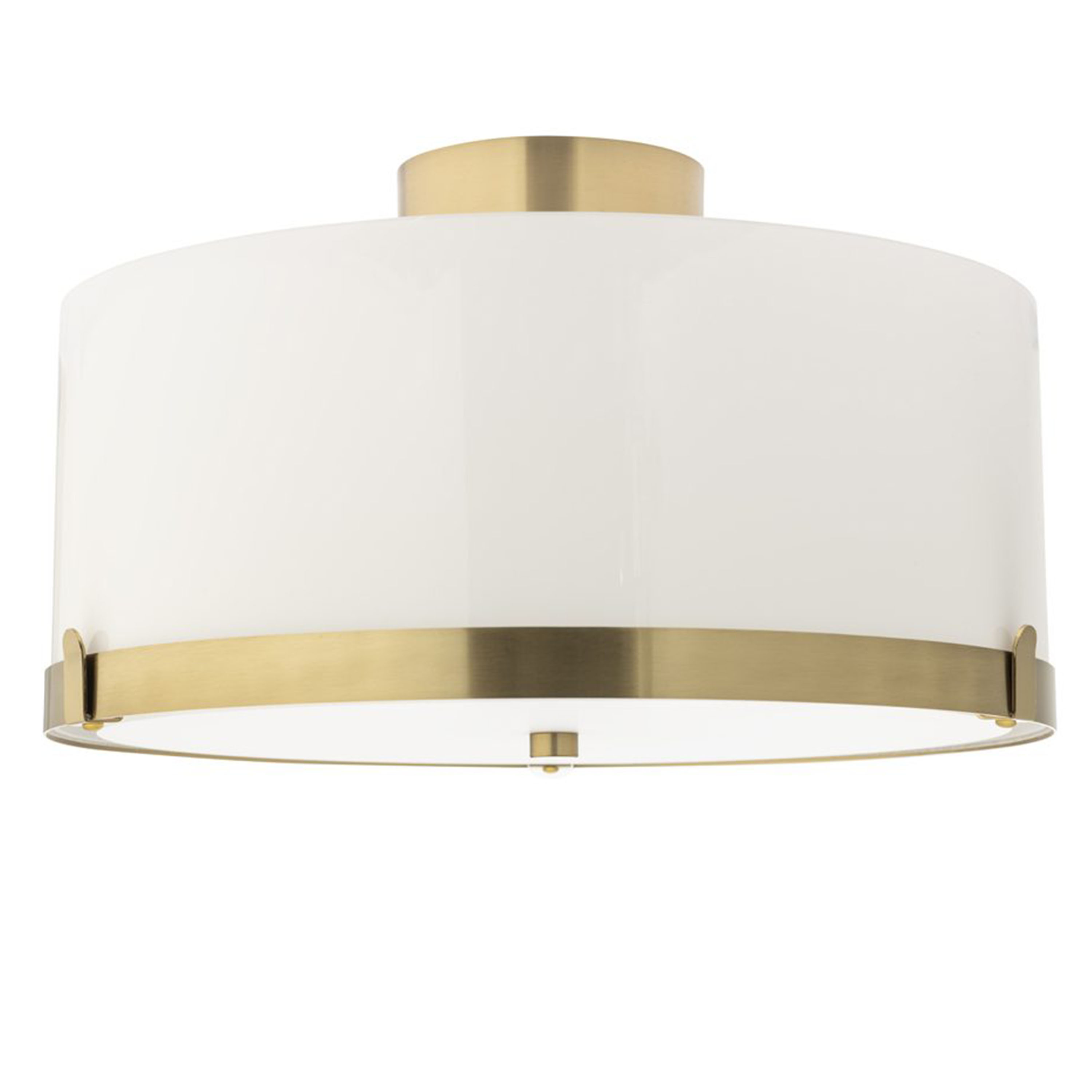 Marcel Plafond Vit/ Mässing Ø40