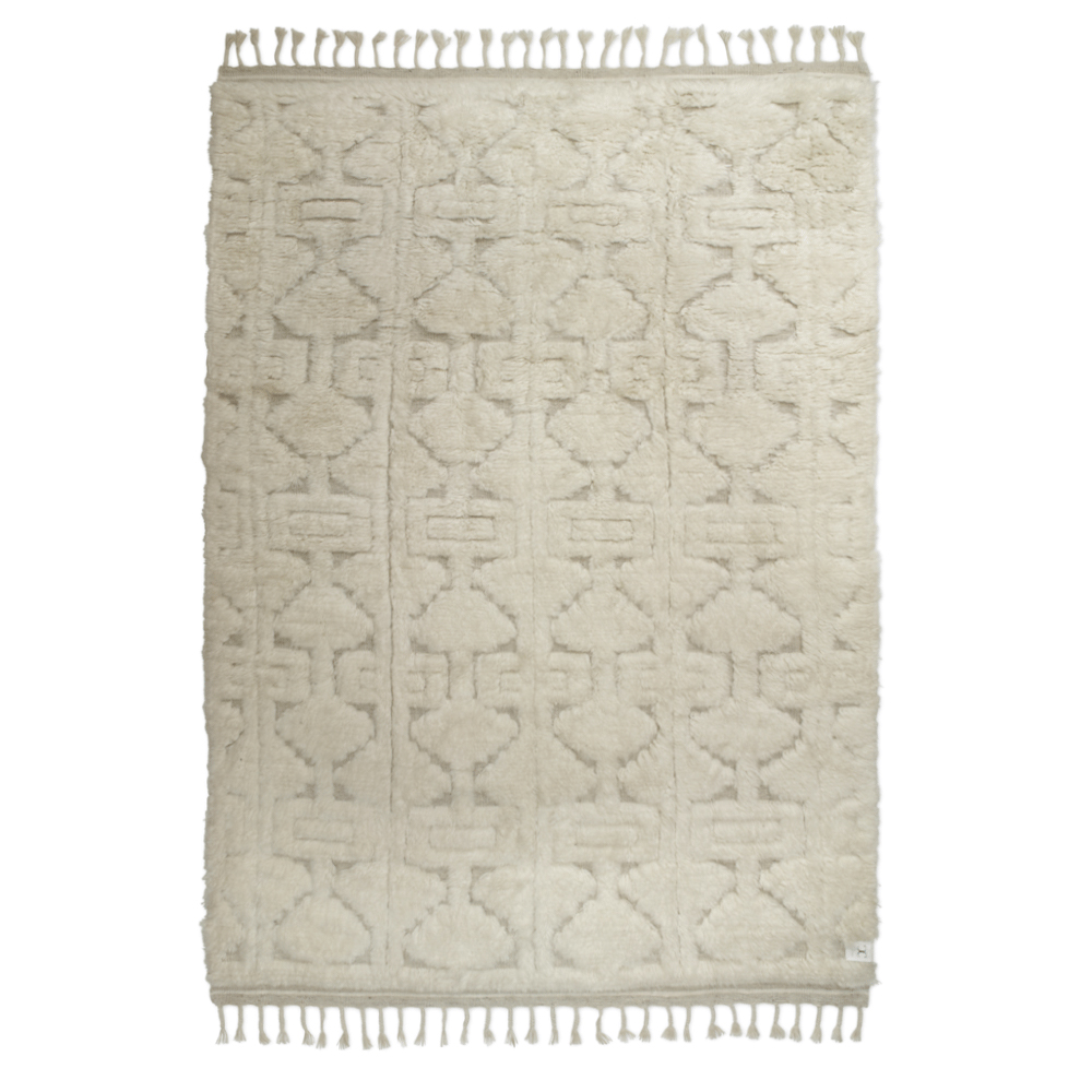Classic Collection - Casablanca Wollteppich Weiß 170x230 - Wollteppiche
