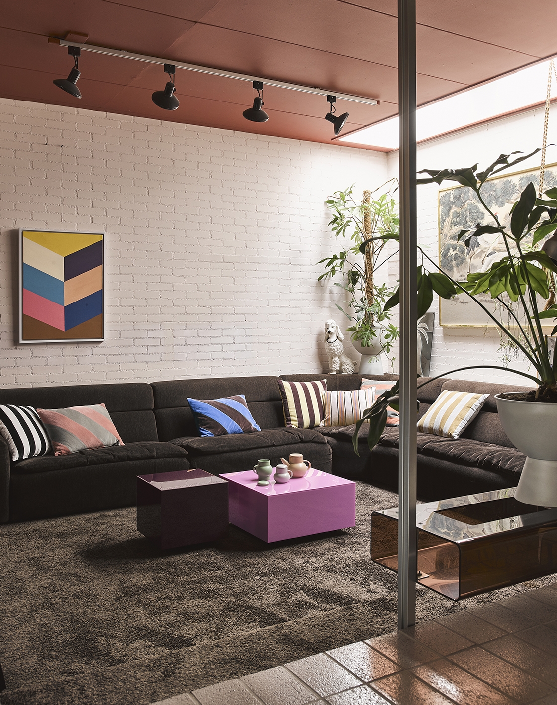 HKliving Block Speilbord Rosa 60cm