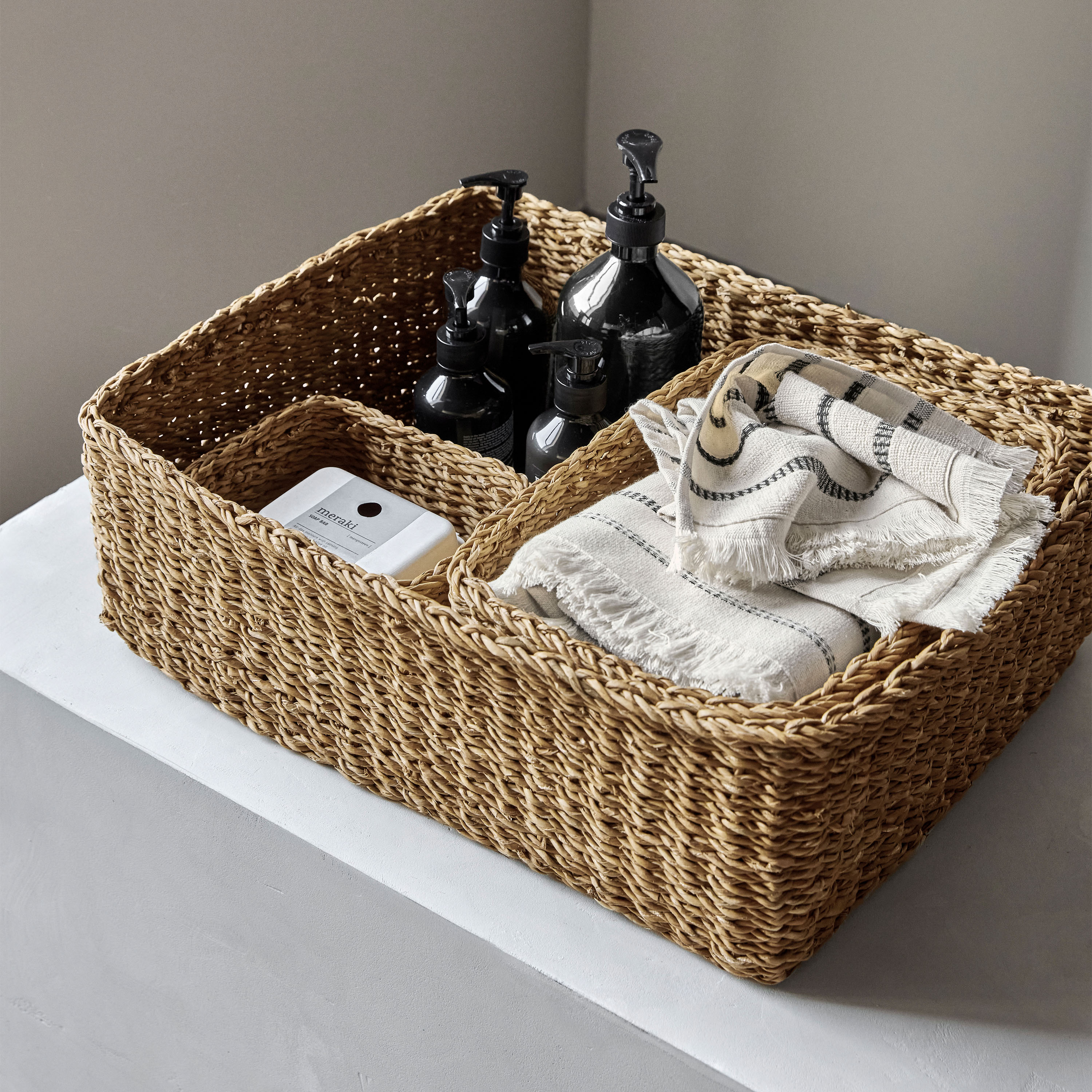 Meraki Square Säilytyskori Nature 7‑pack