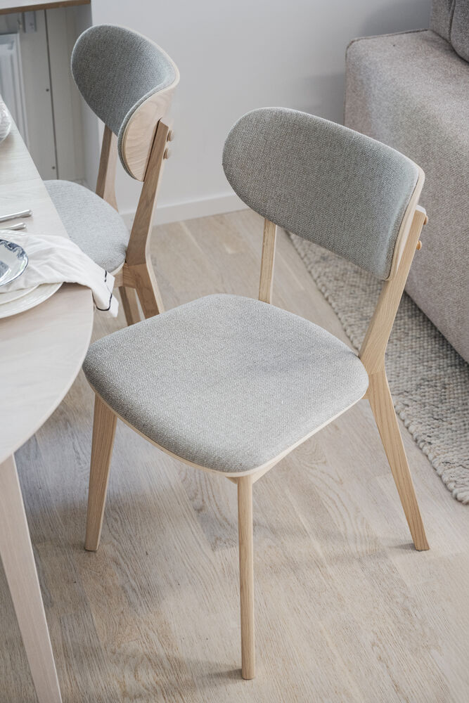 Rowico Home Kato Matstol Vitpigmenterad/Ljusgrå