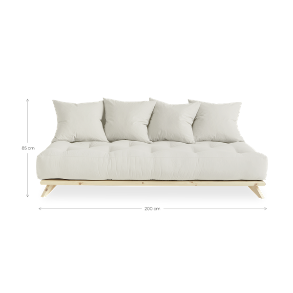 Karup Design Senza Schlafsofa Natur/Petrolblau 200cm