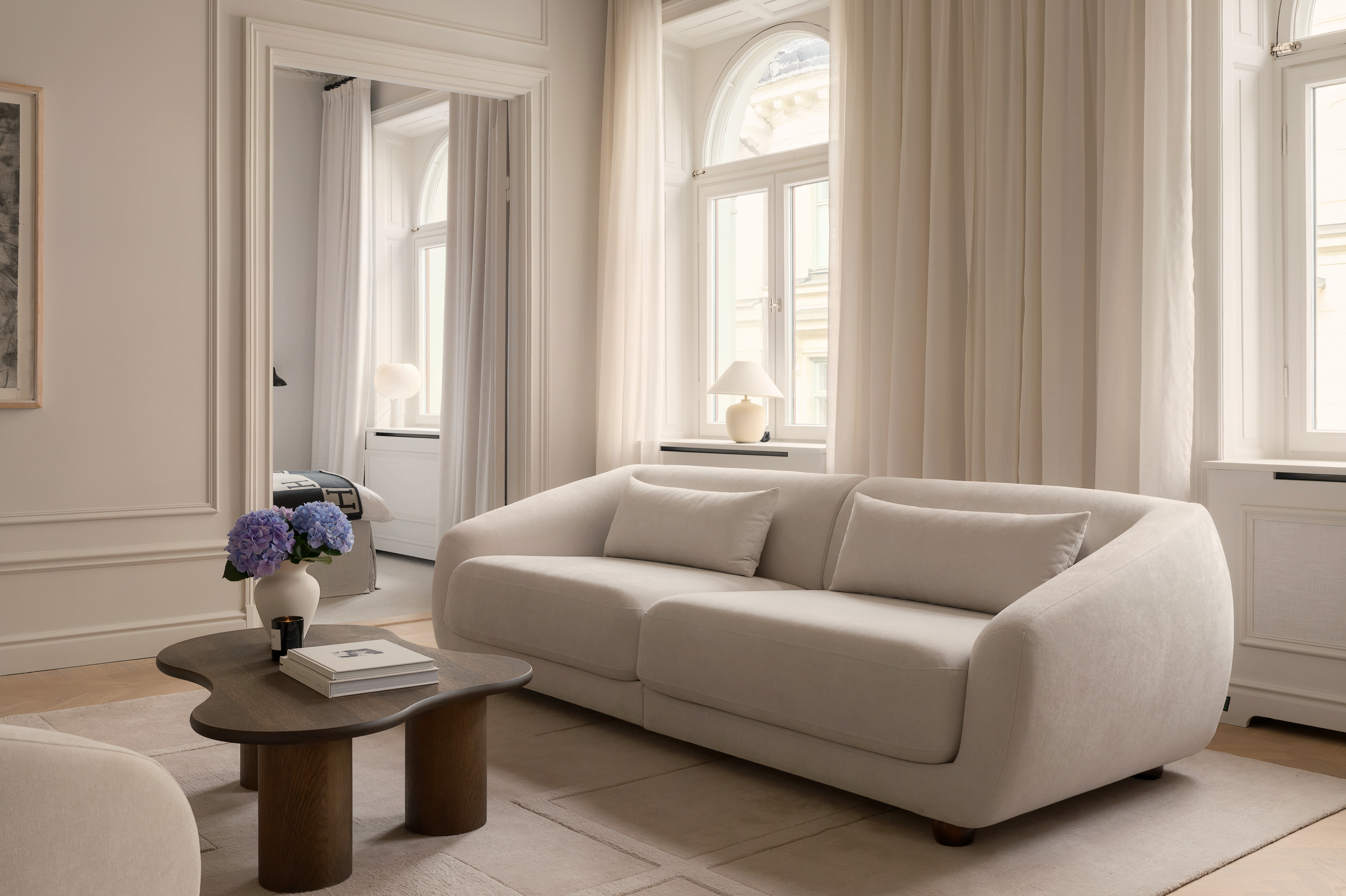 Sleepo Collection Alba 3-sits Soffa Beige 258cm