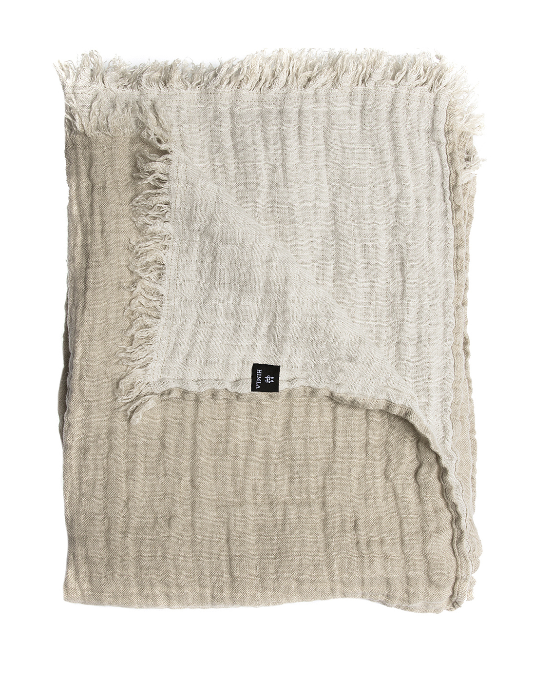Himla Hannelin Pläd Linne Natural/White 130x170
