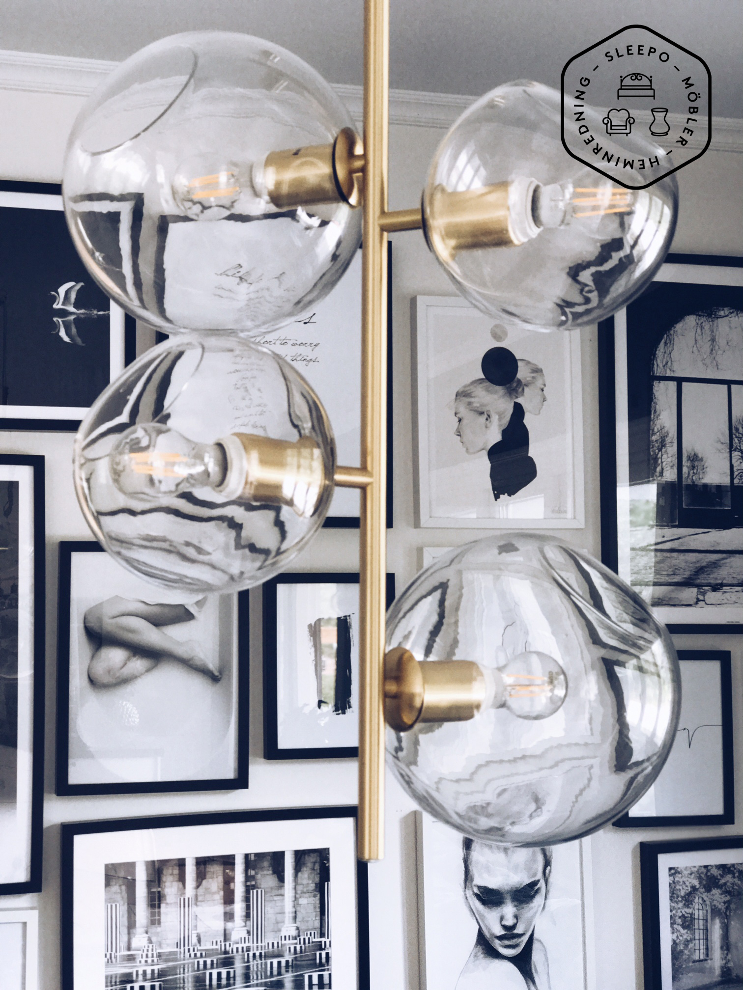 CO Bankeryd Göte Taklampa Mässing