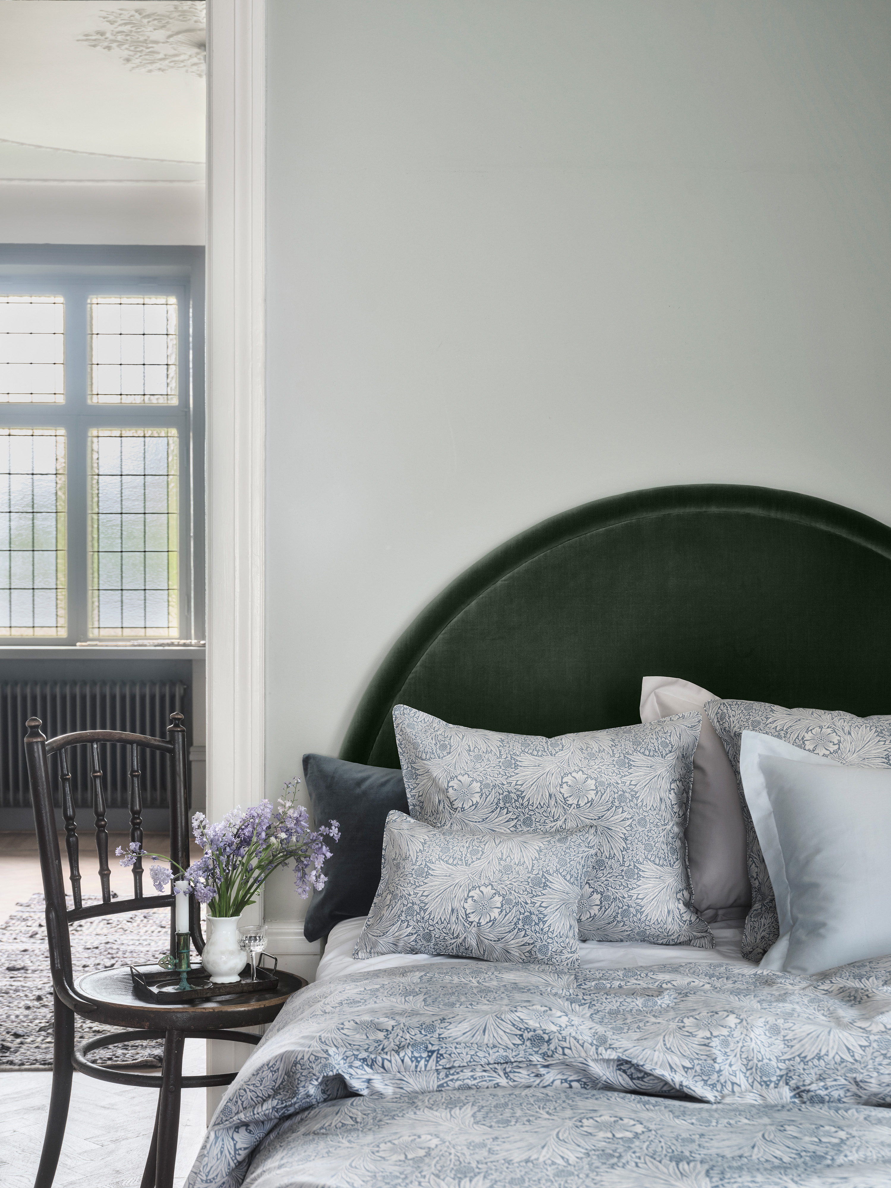 Mille Notti Marigold Kissenbezug Blue/Ivory 50x90