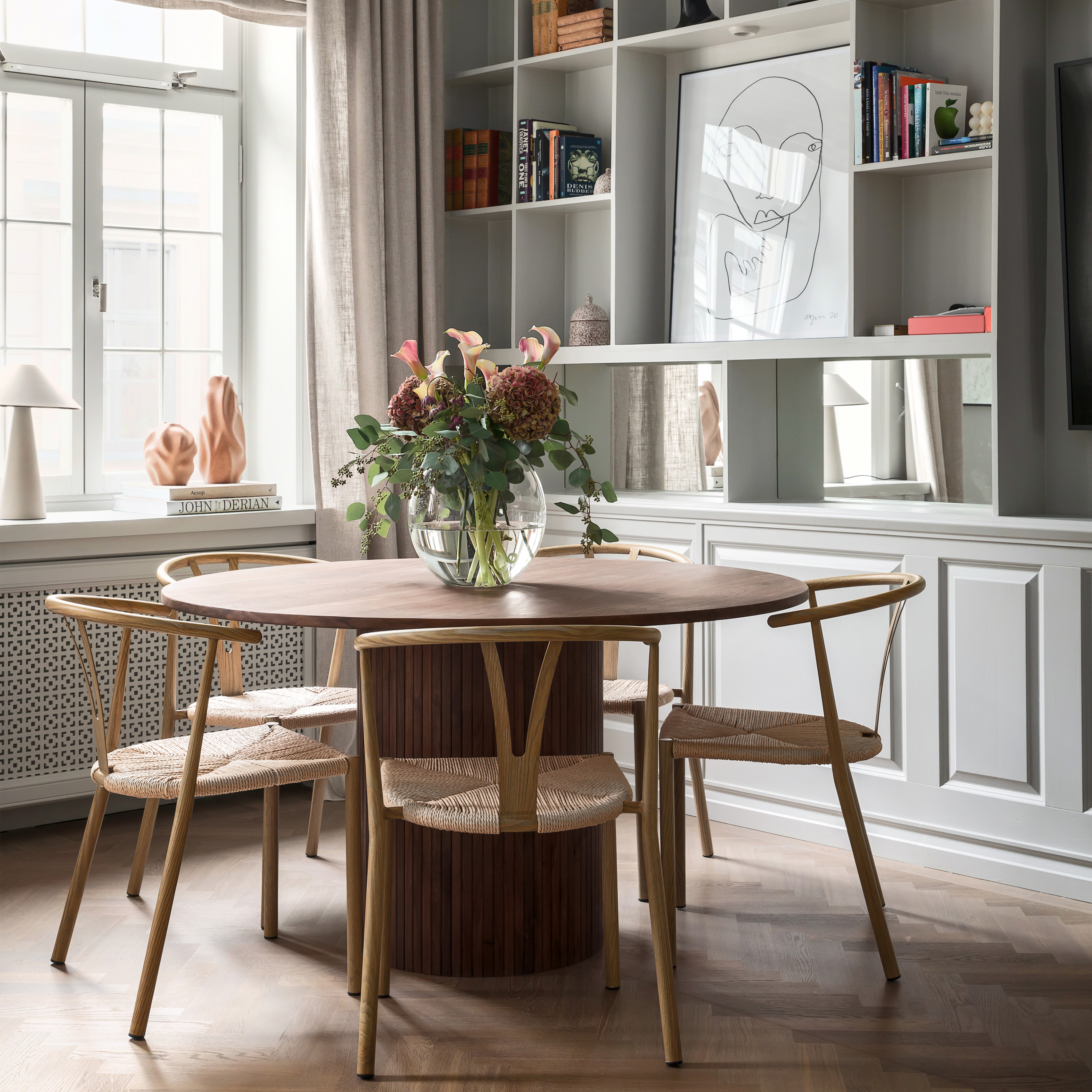 Sleepo Collection Adele Matbord Valnöt Ø115