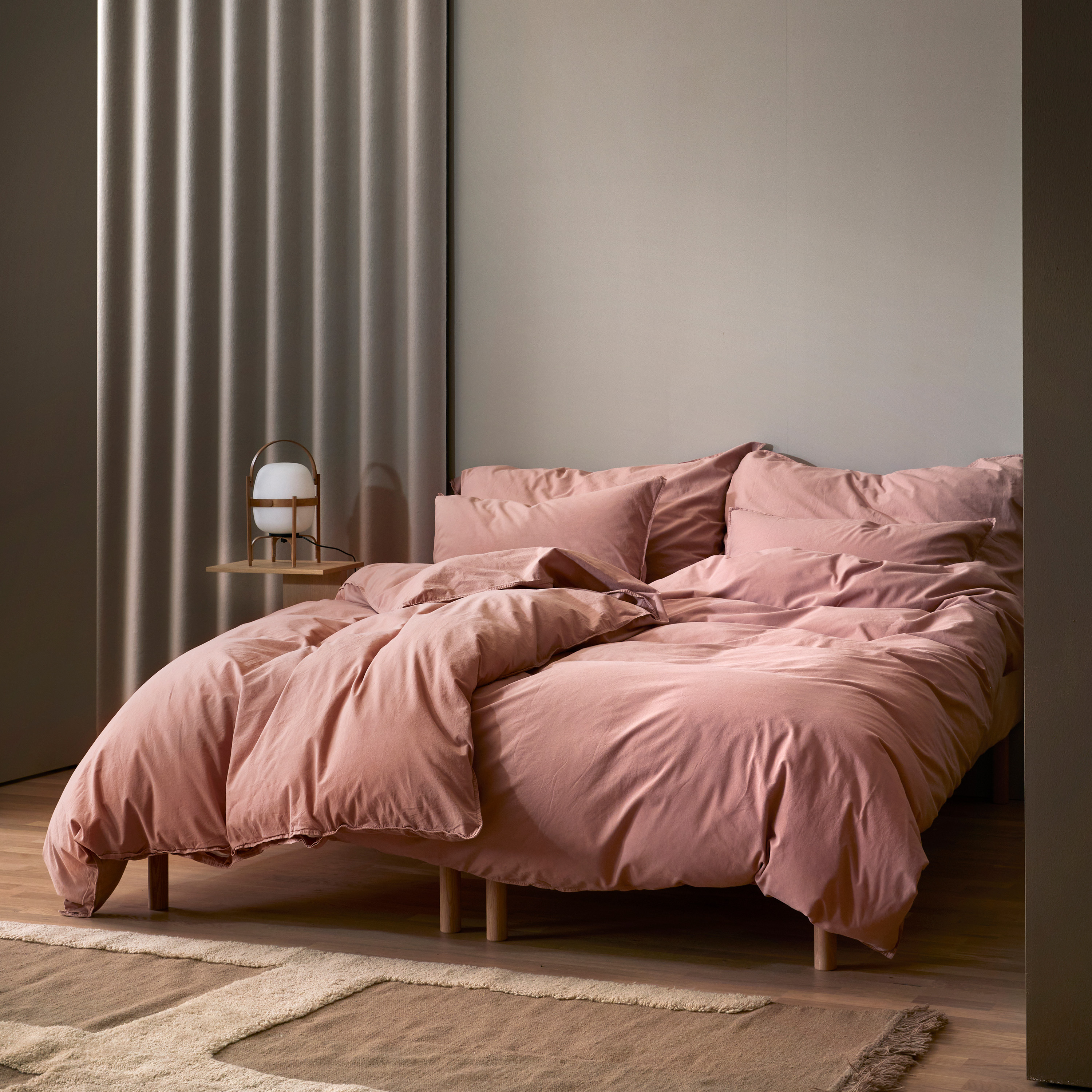 Høie Frøya Bettbezug-Set in Warmrosa 150x210/50x60