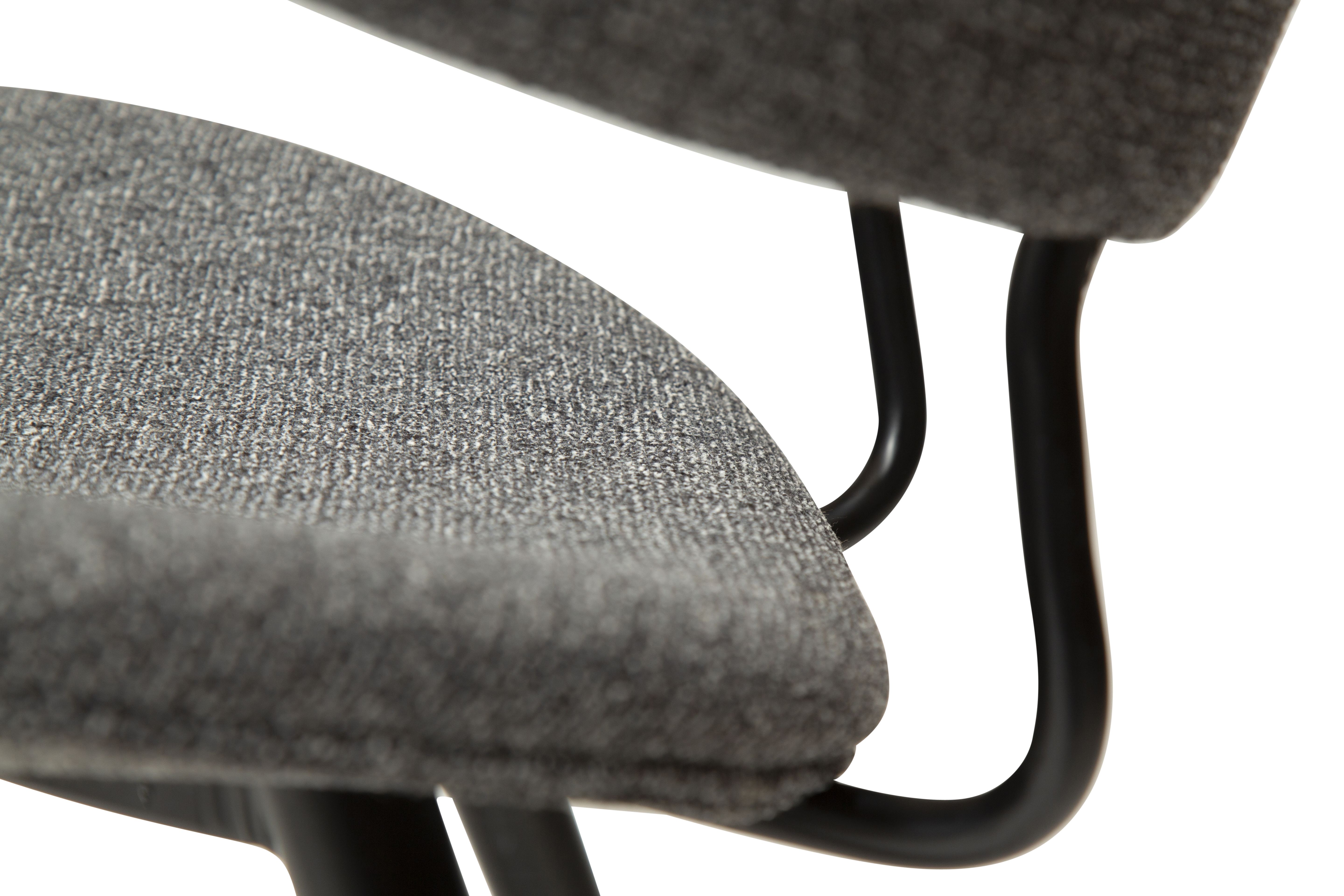 Dan Form Napoleon spisestol boucle grå/svart