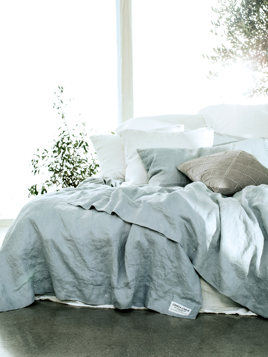 Lovely Linen Misty Örngott Linne Sky 50x60