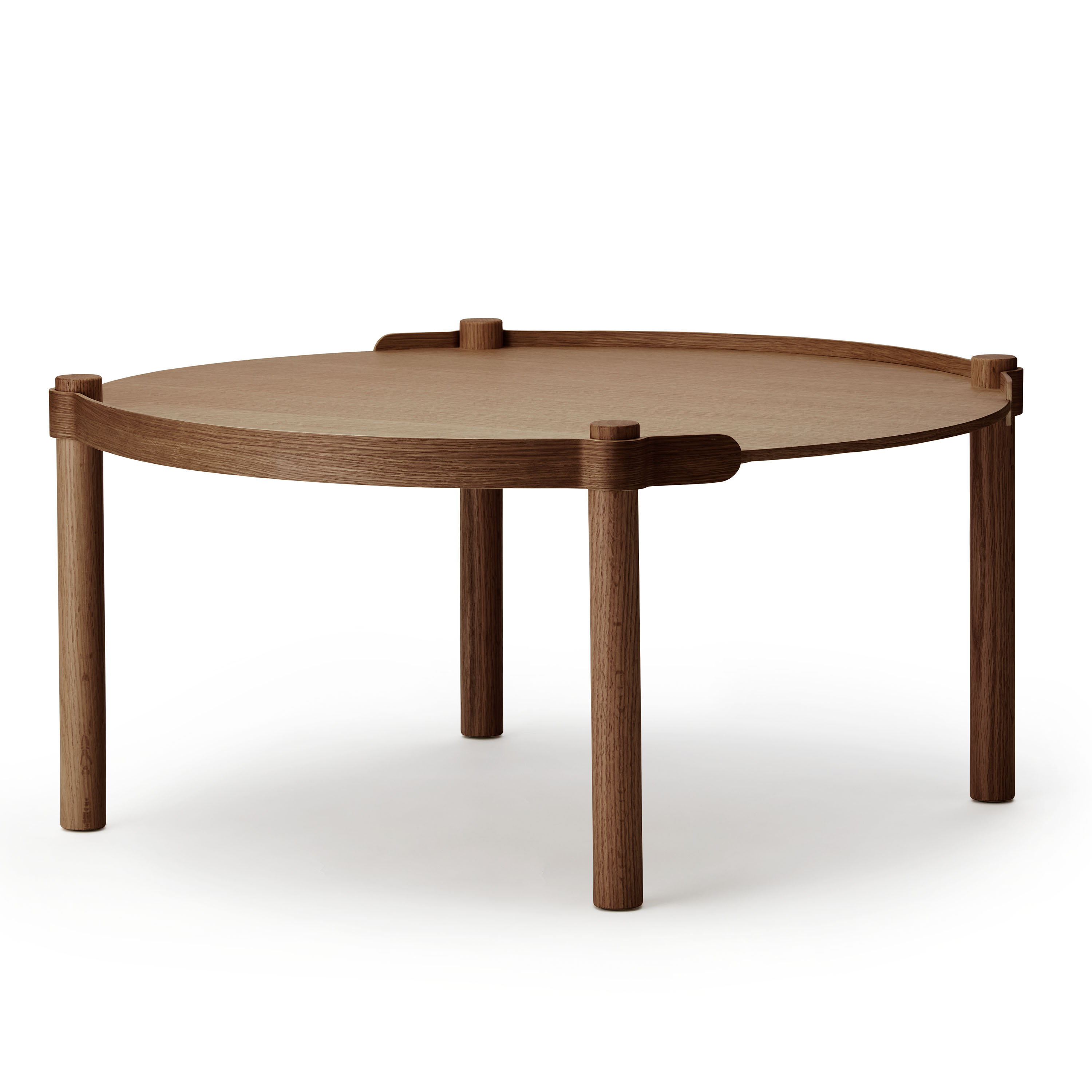 Woody Couchtisch Dark Oak Ø80