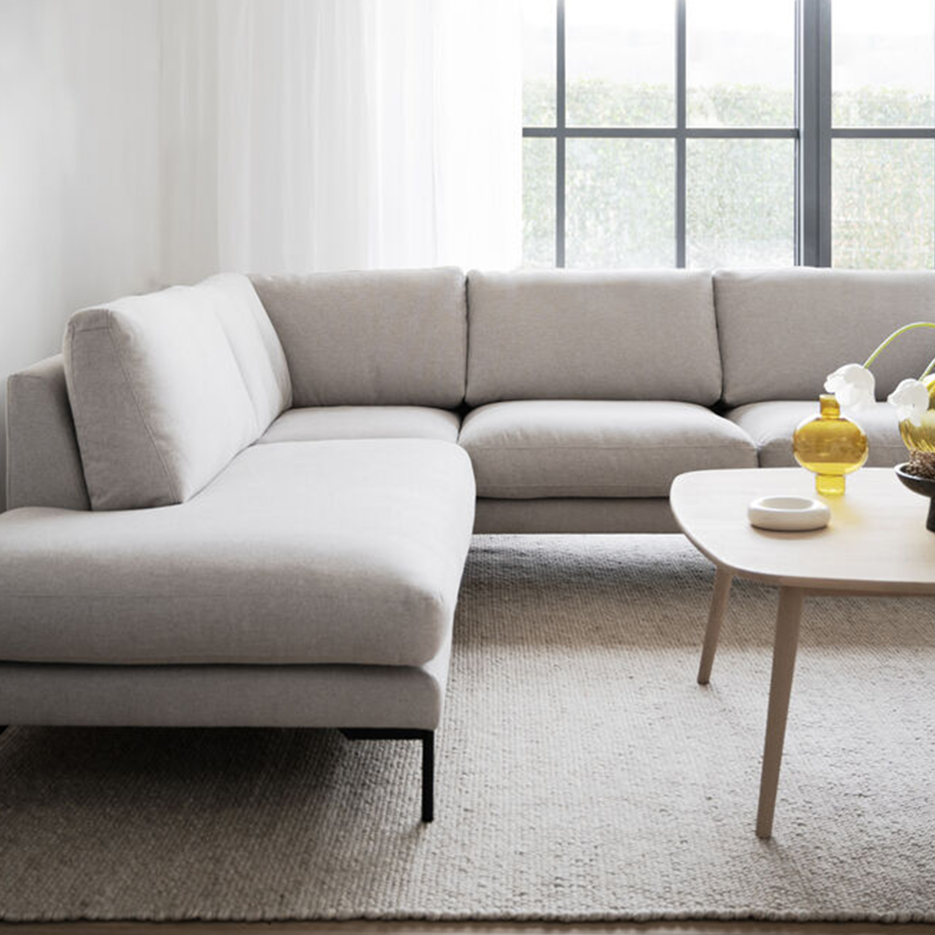 Rowico Home Corwin 2,5+2,5-Sitzer Ecksofa Links Beige