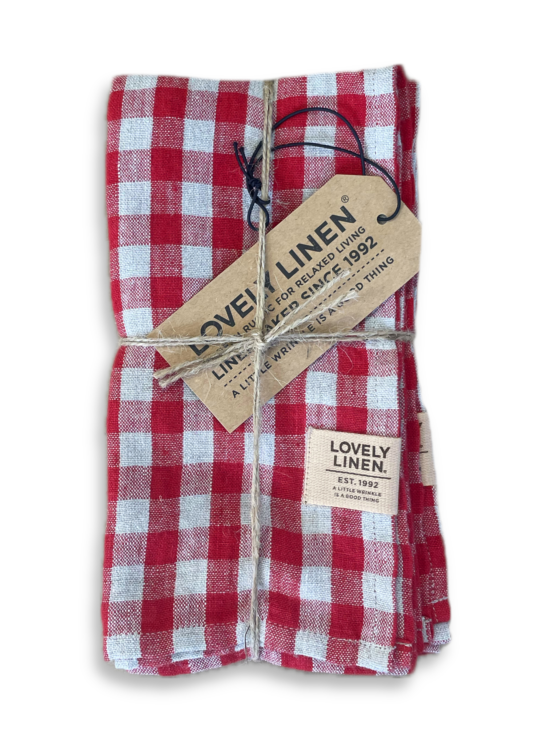 Napkin Linen Square Real Red 45x45 cm Set of 4