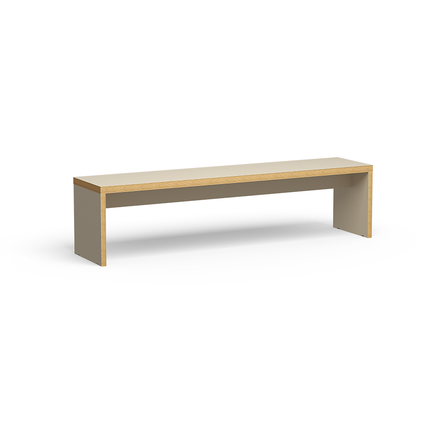 HKliving - Bänk Cream 180 cm - Beige - Bänke