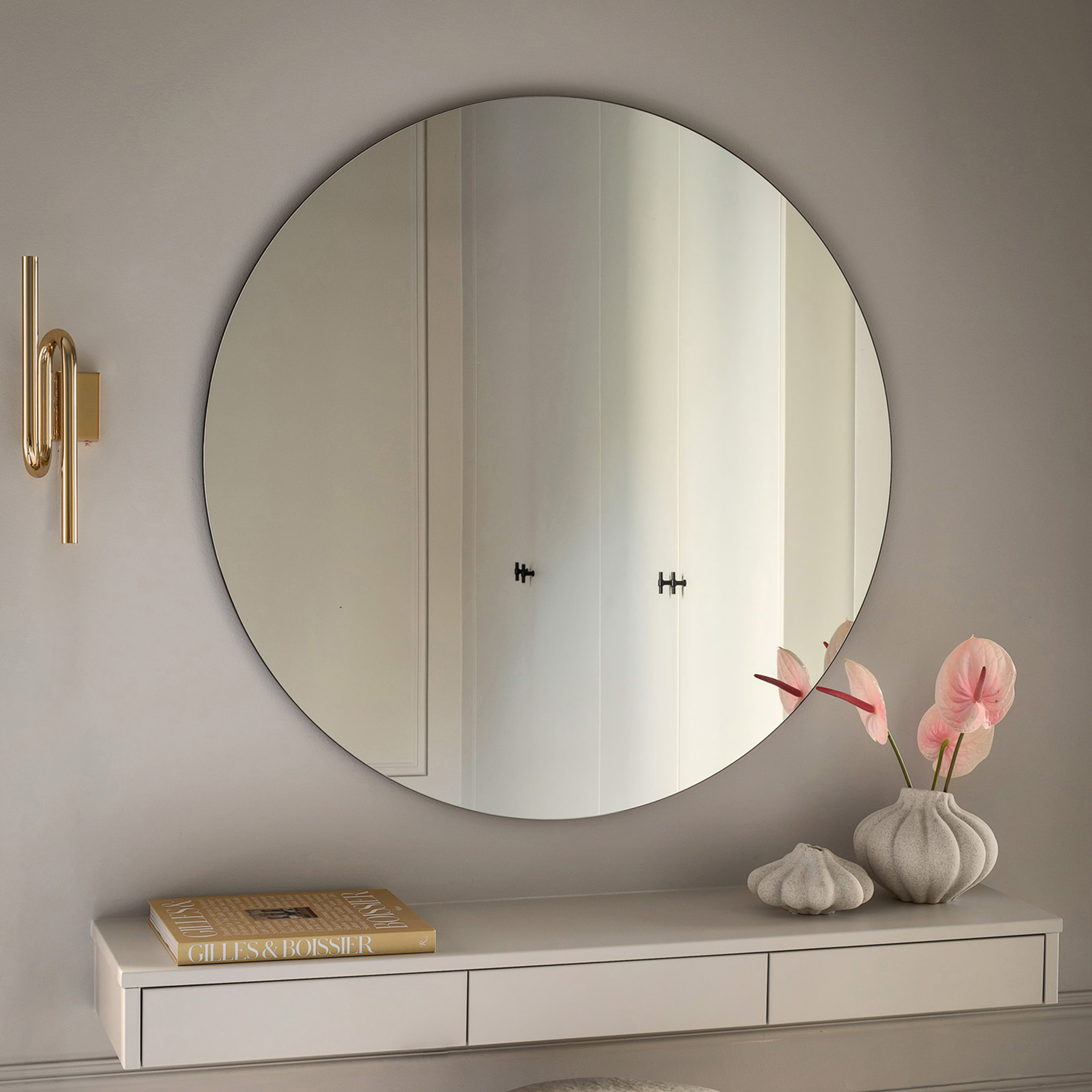 Sleepo Collection Santorini Runder Spiegel Klar 110cm