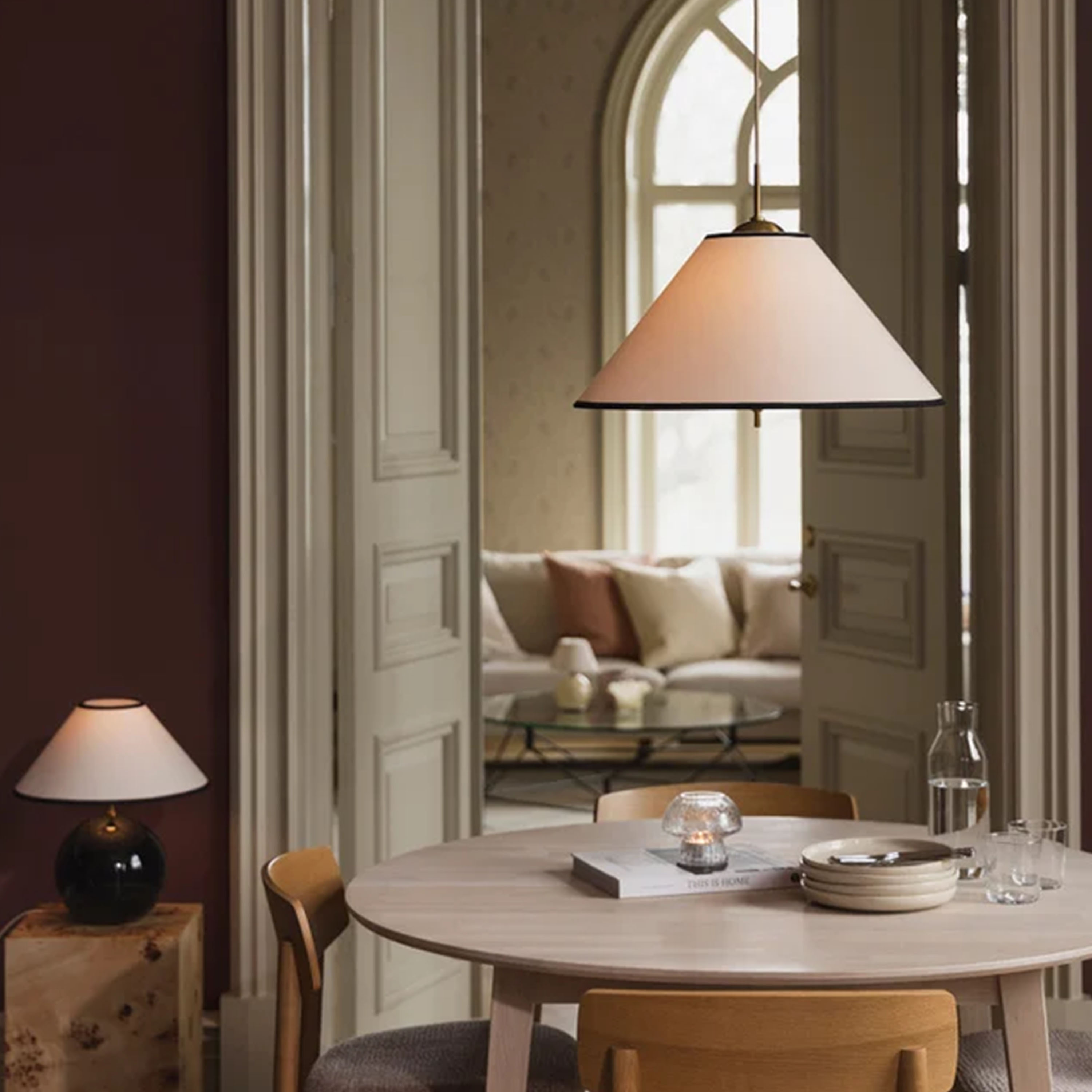 Globen Lighting Iris Taklampe Creme/Noir Ø50