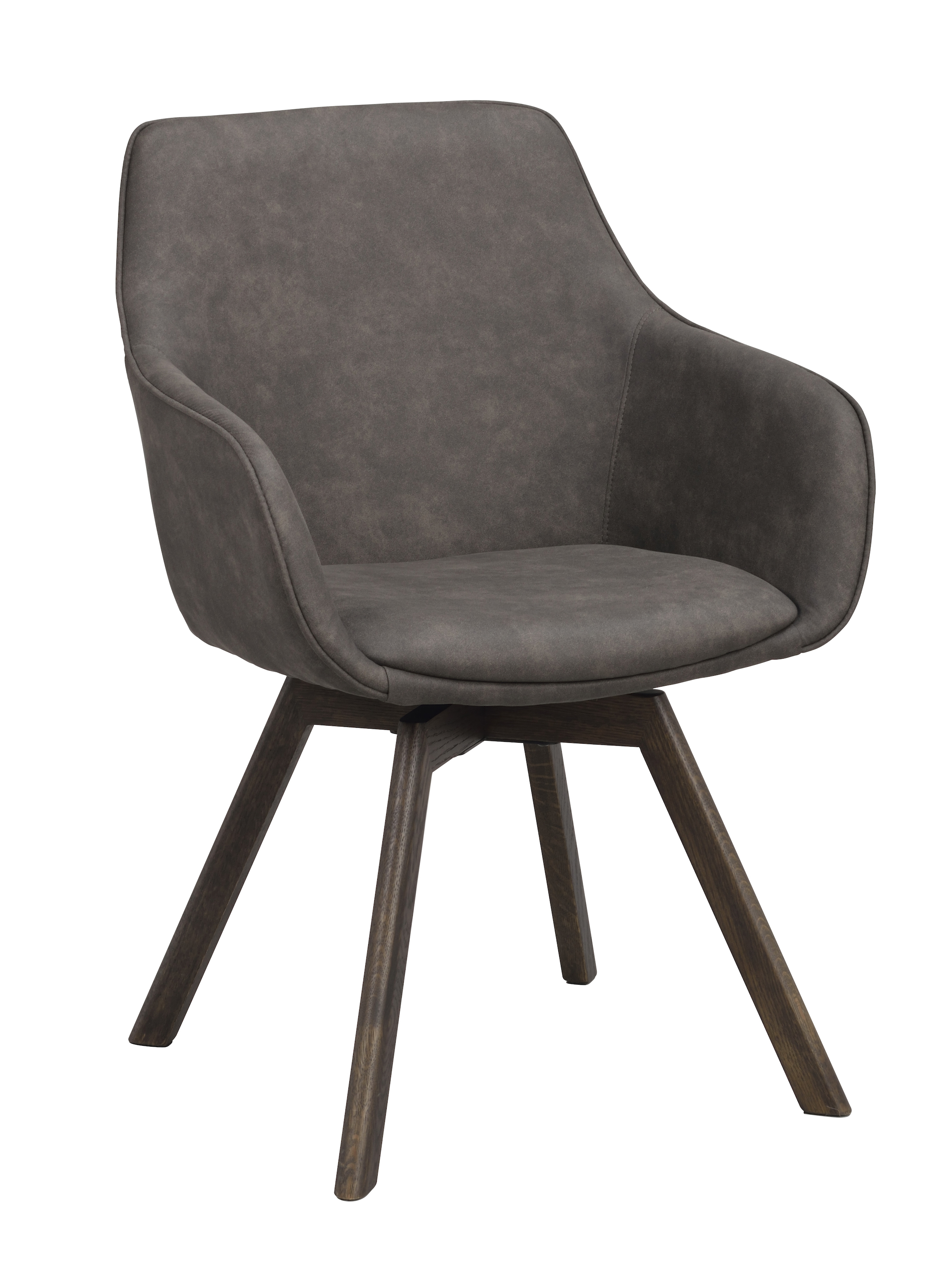 Rowico Home Alison Karmstol Mörkgrå Microfiber/Brun
