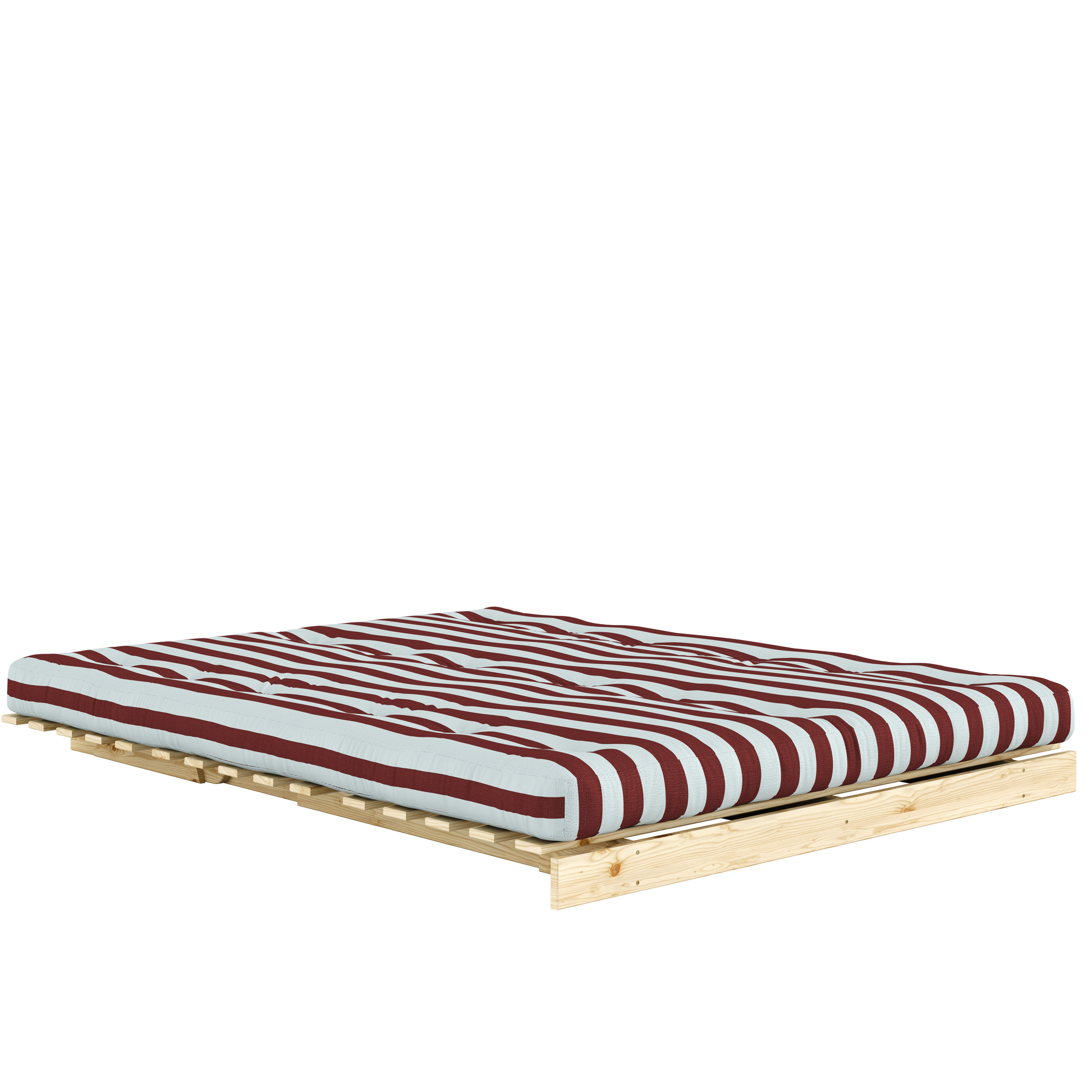 Karup Design Roots Bäddsoffa Natur/Burgundy Light Blue 160cm