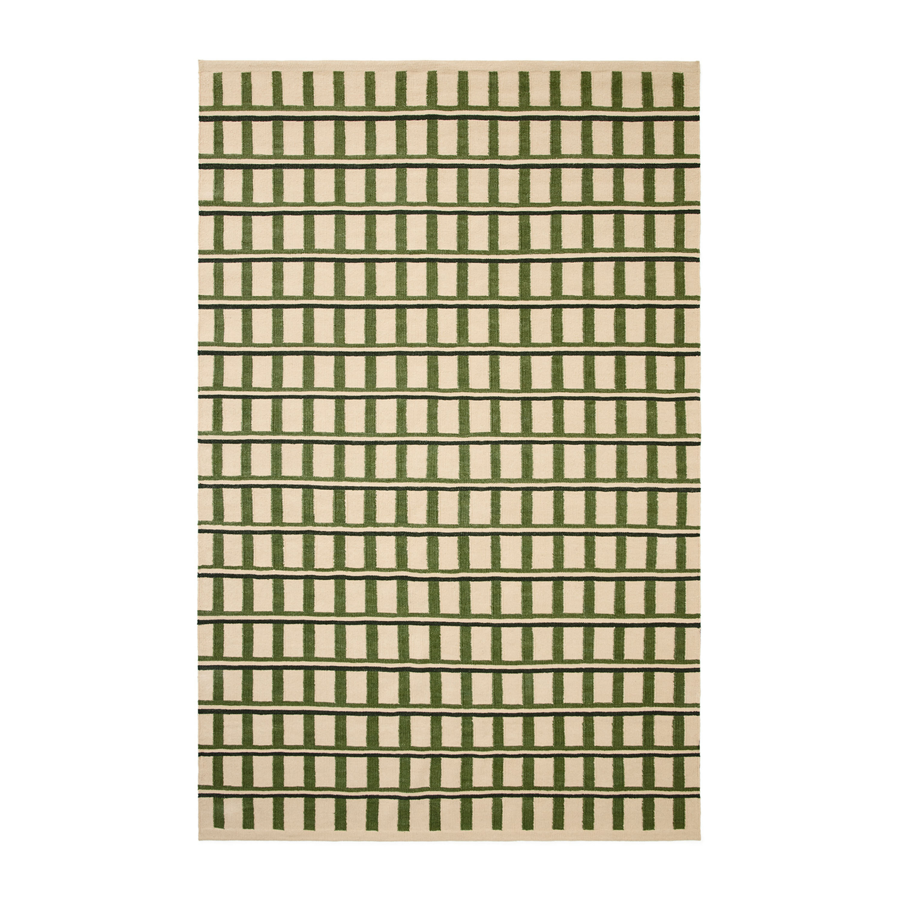 Mysore Ullmattor Off White/Green/Dark Green 180x270
