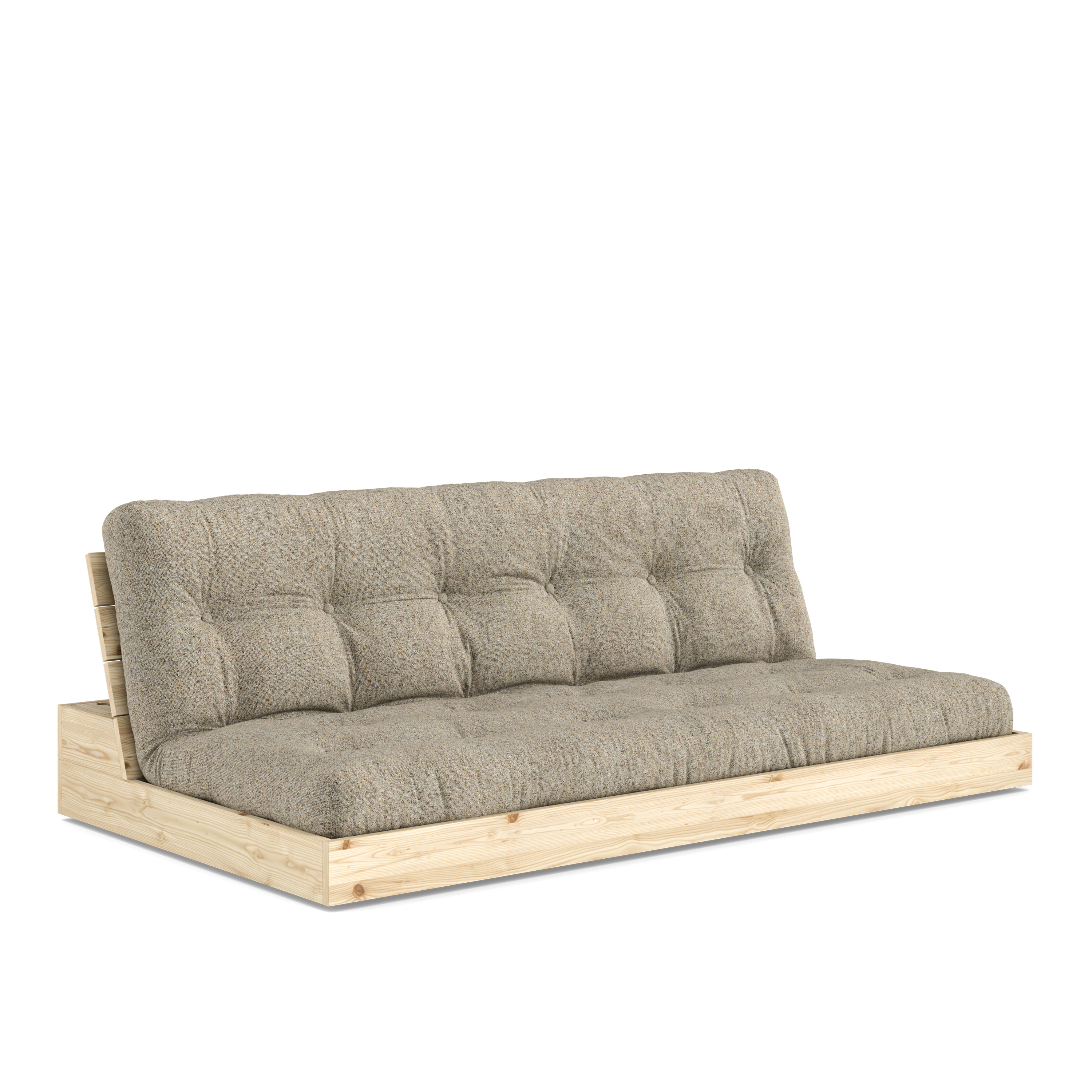 Base Bäddsoffa Clear Lacquered/Warm Sand 196cm