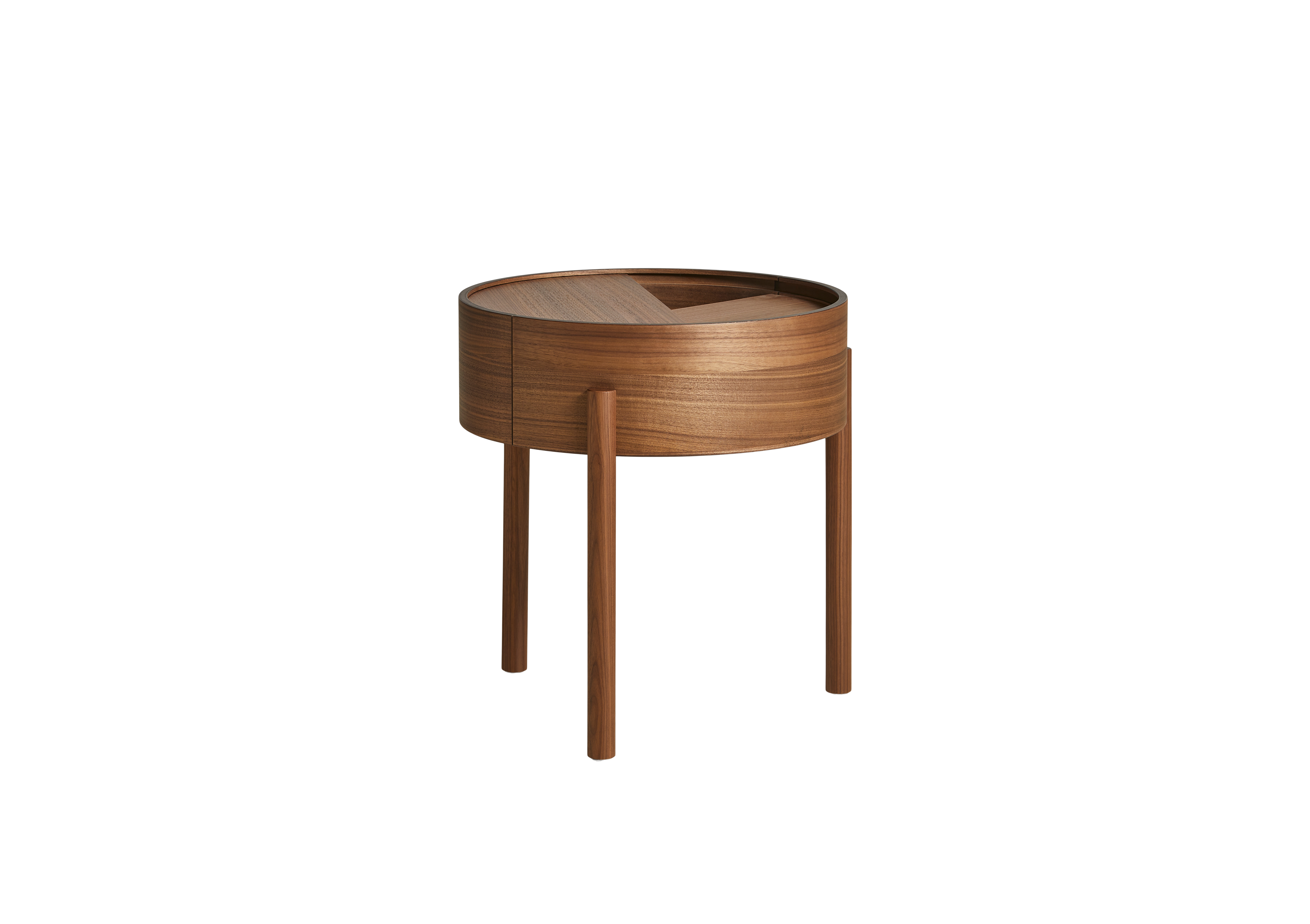 Woud - Arc Sidobord Walnut Ø42 - Brun
