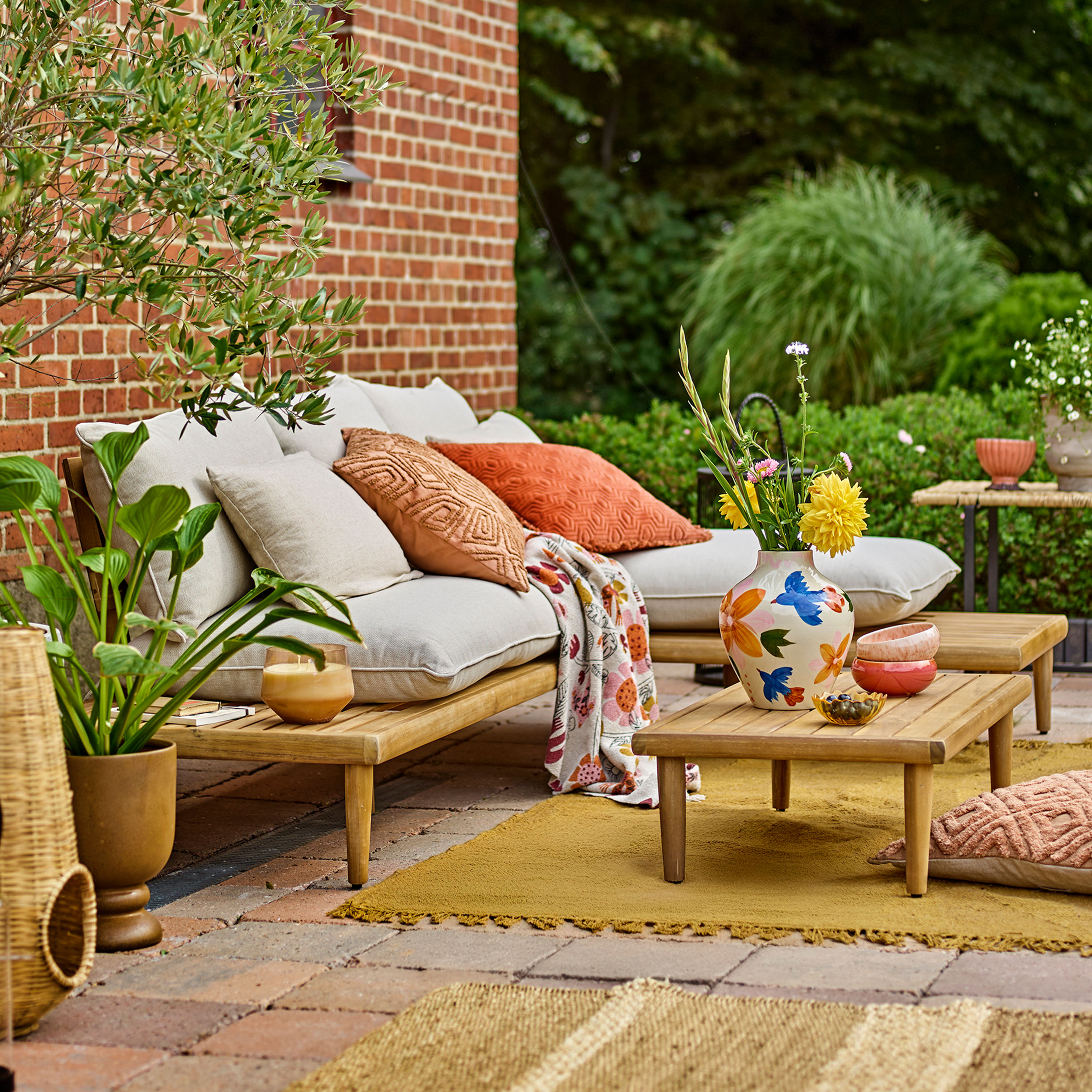 Bloomingville Cesano Loungeset Nature inkl. bord