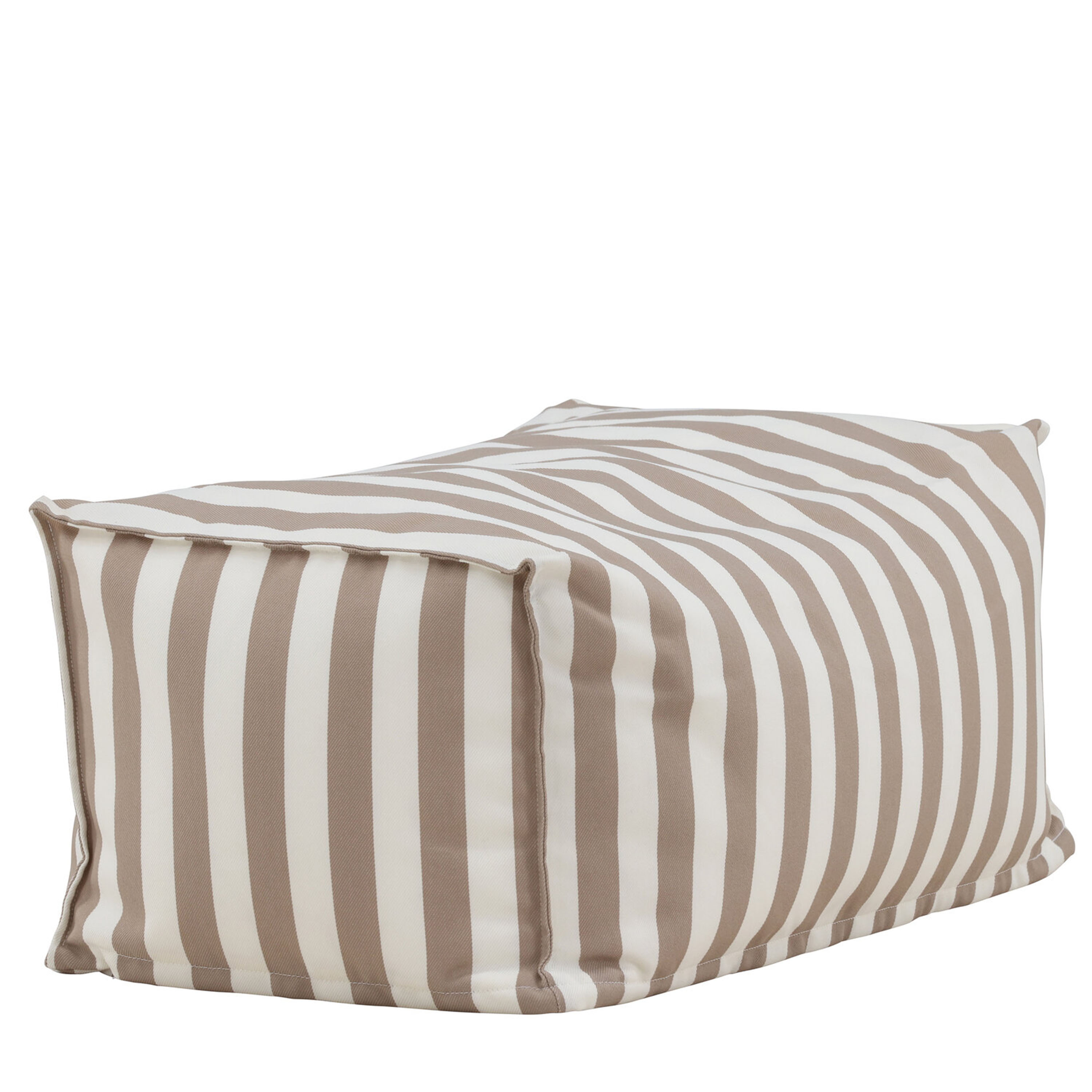 Redang Fotpall White/Beige Striped