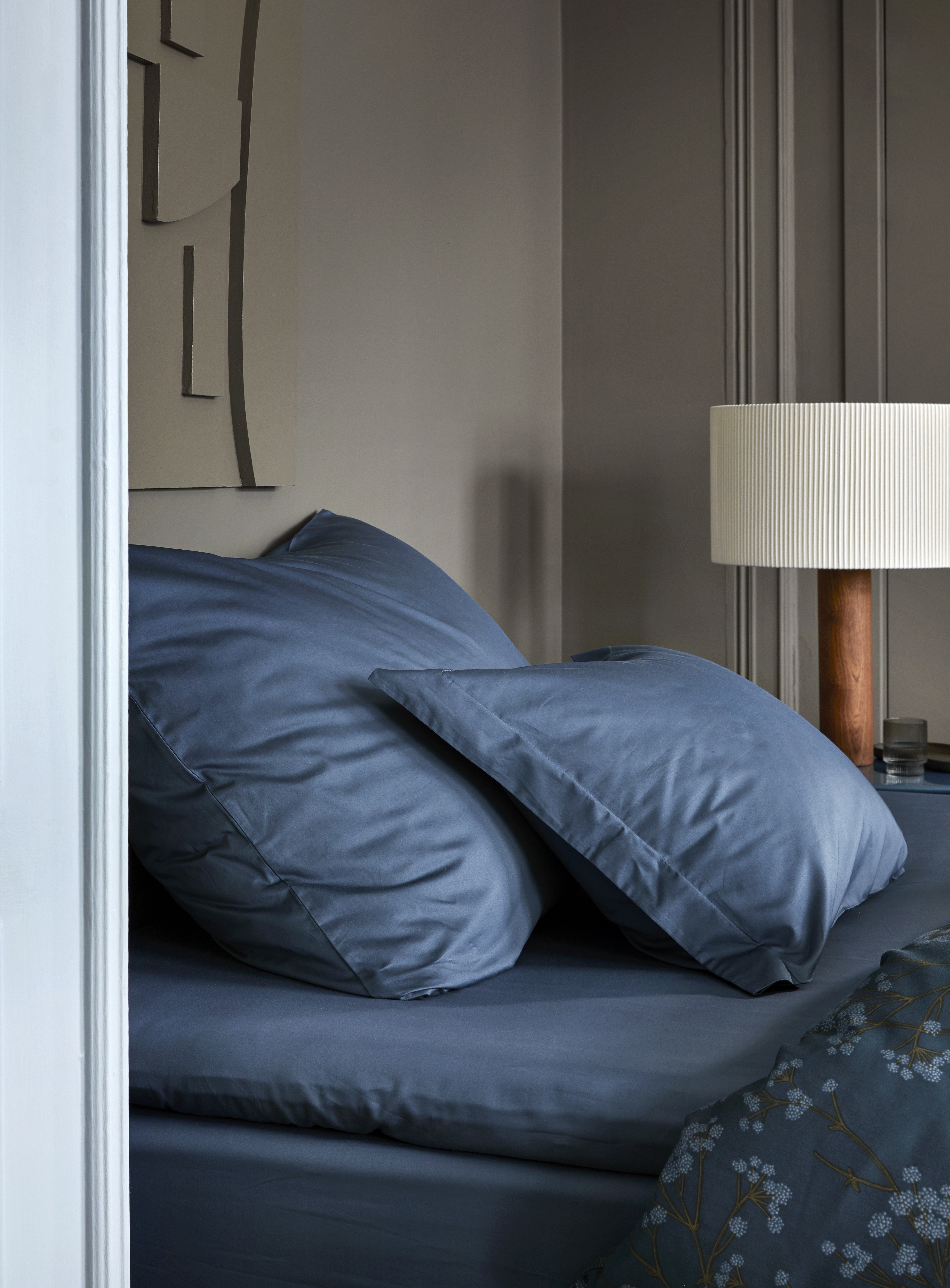 Høie Örngott Satin Blå 50x60