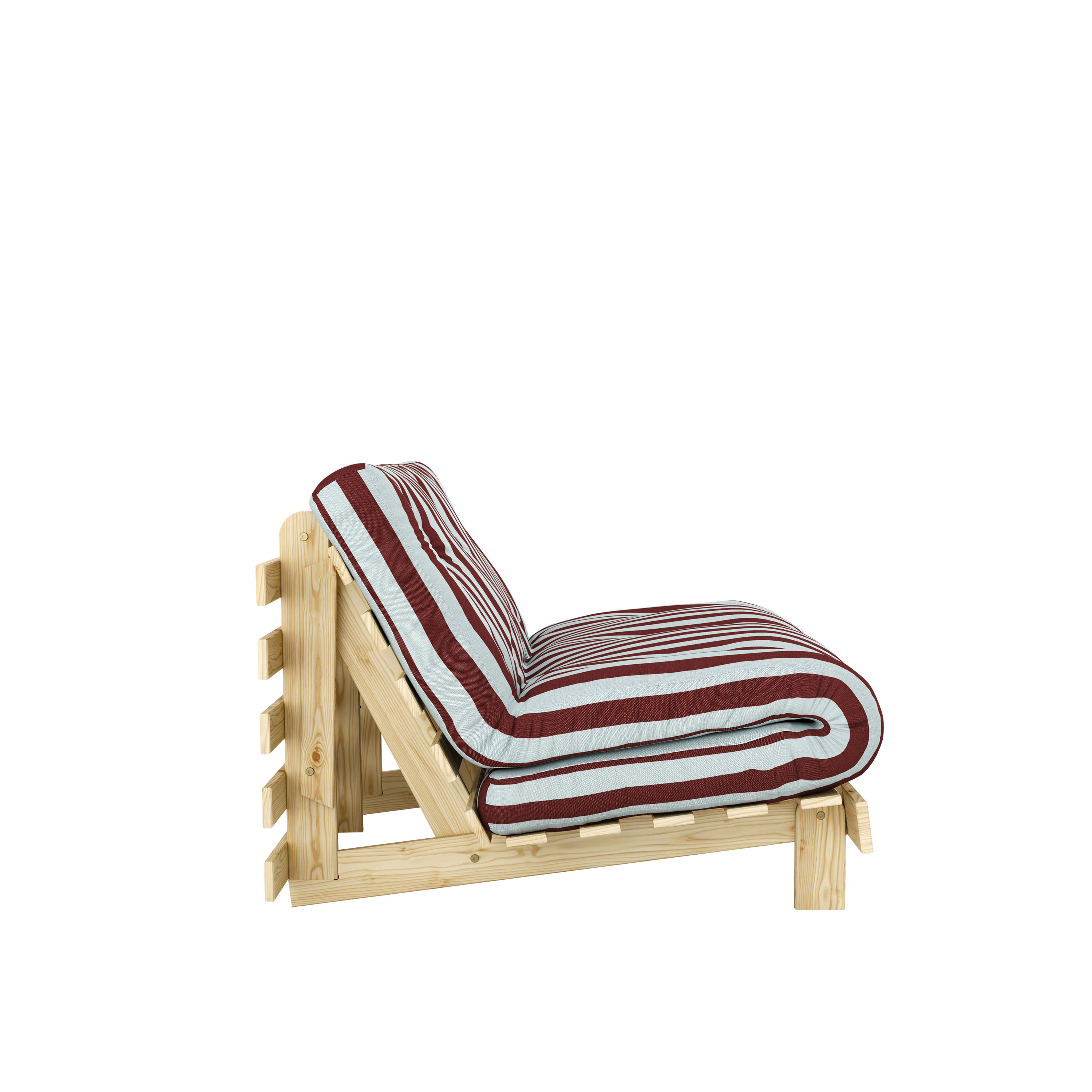 Karup Design Roots Bäddsoffa Natur/Burgundy Light Blue 140cm