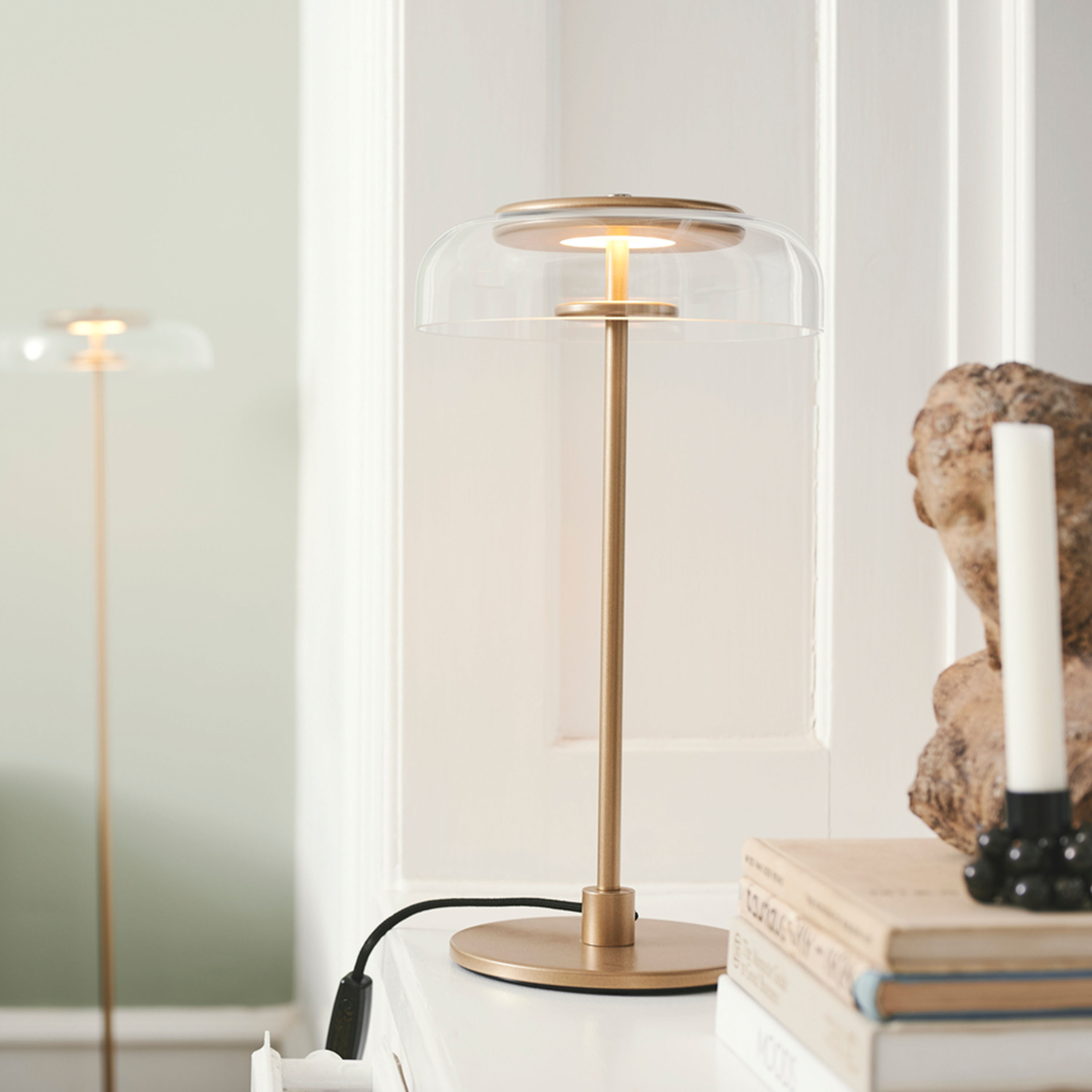 Blossi Pöytävalaisin Nordic Gold/Clear Ø23