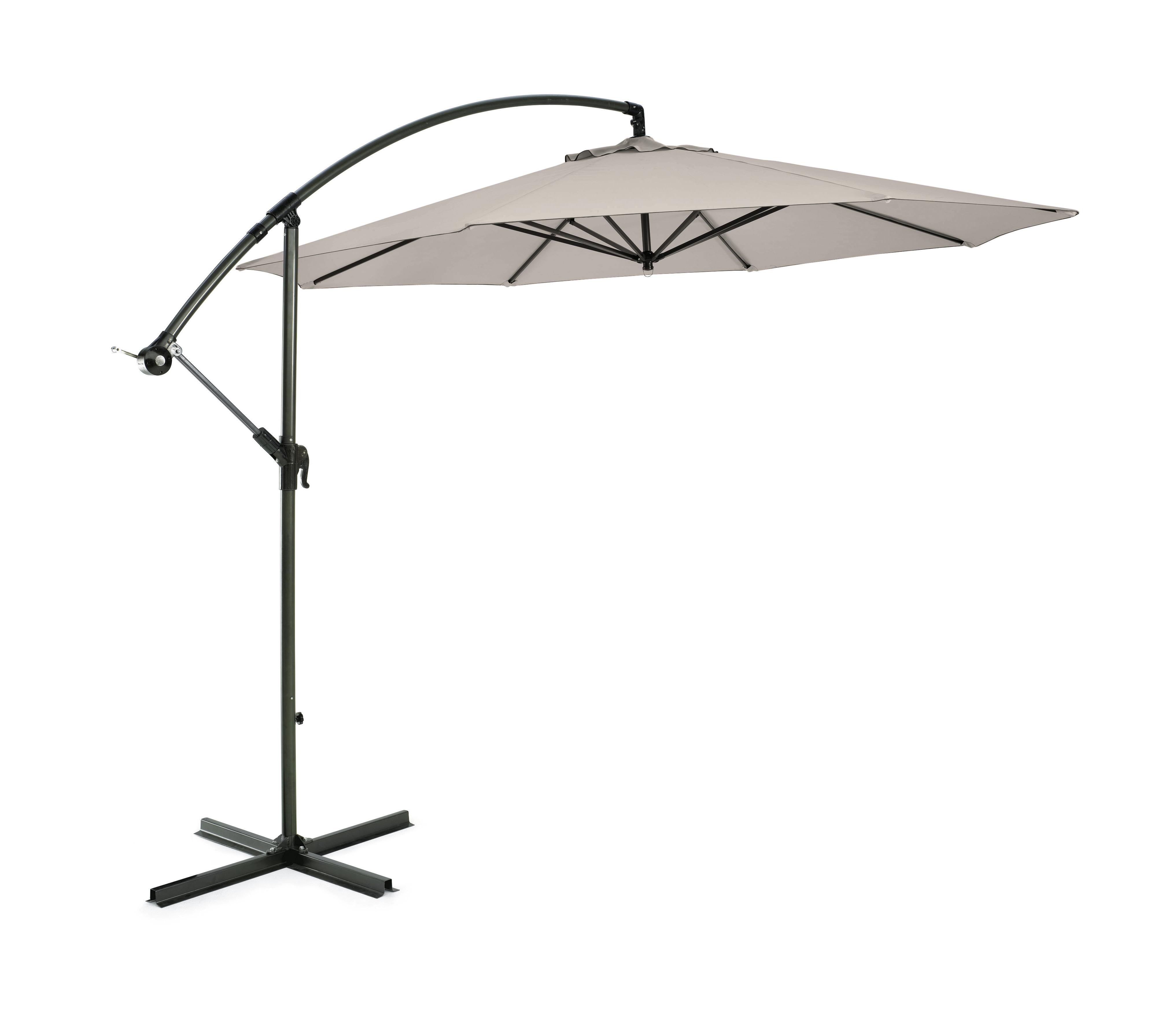 Sonnenschirm mit Aufhängung Alu/Beige 300cm