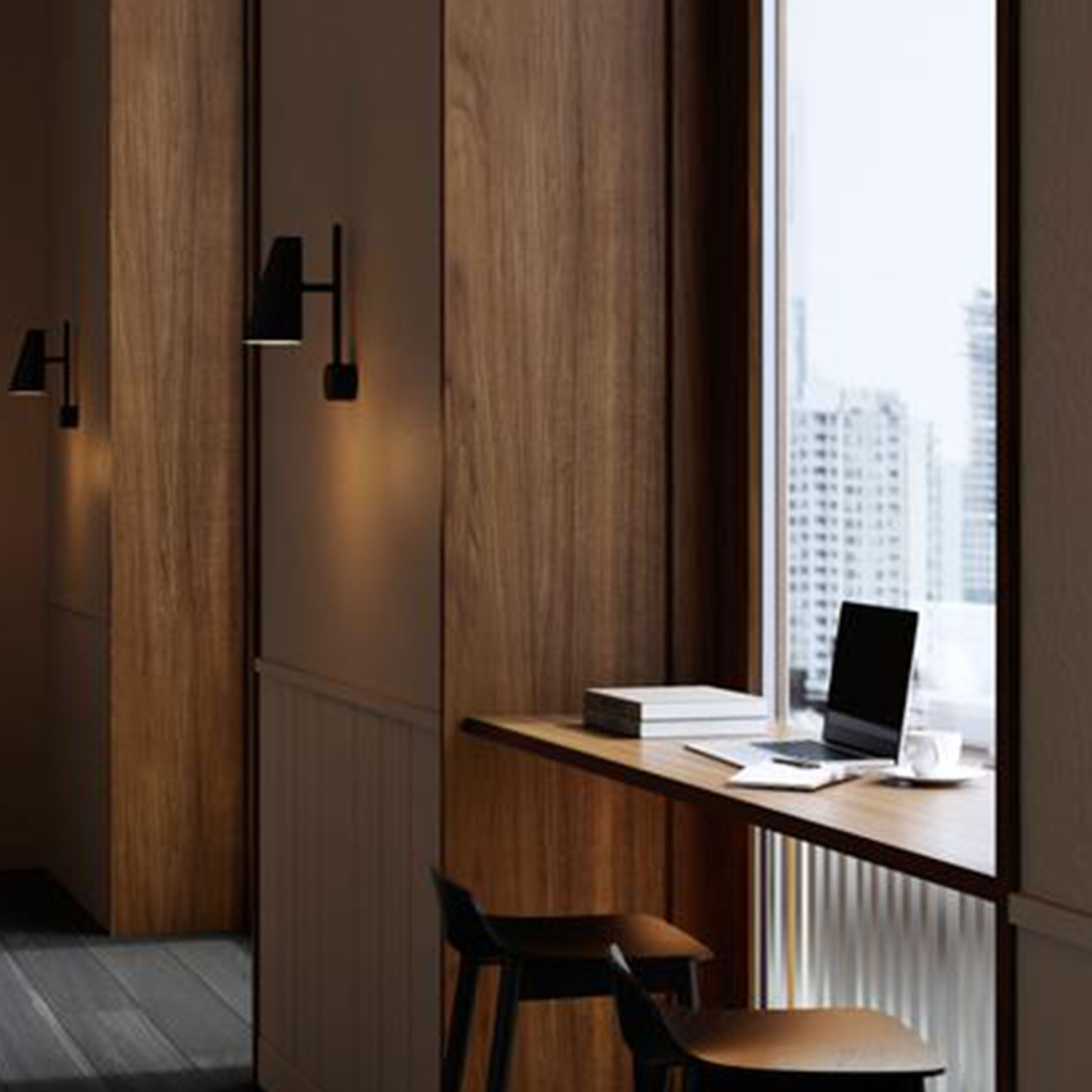 Woud Cono Seinävalaisin Musta 33 cm