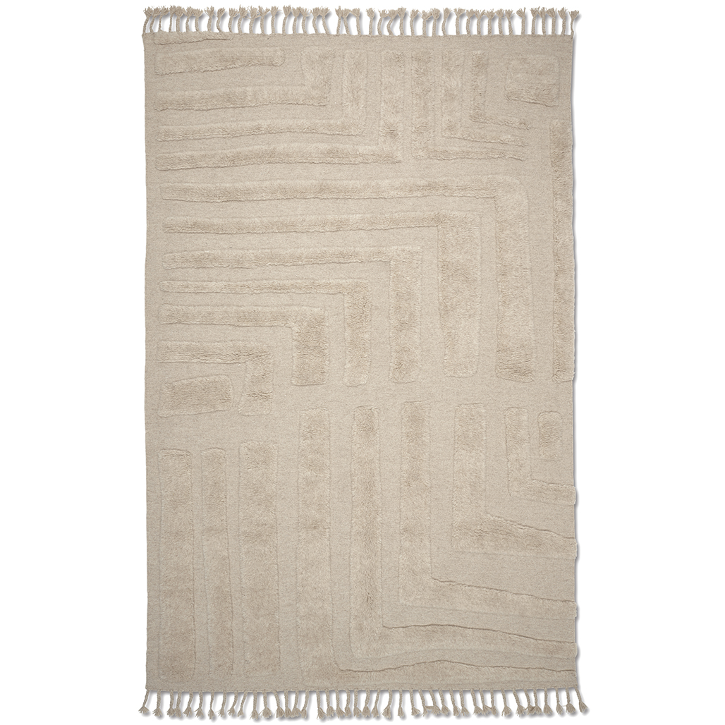 Classic Collection - Field Wollteppich Natural Beige 250x350 - Wollteppiche