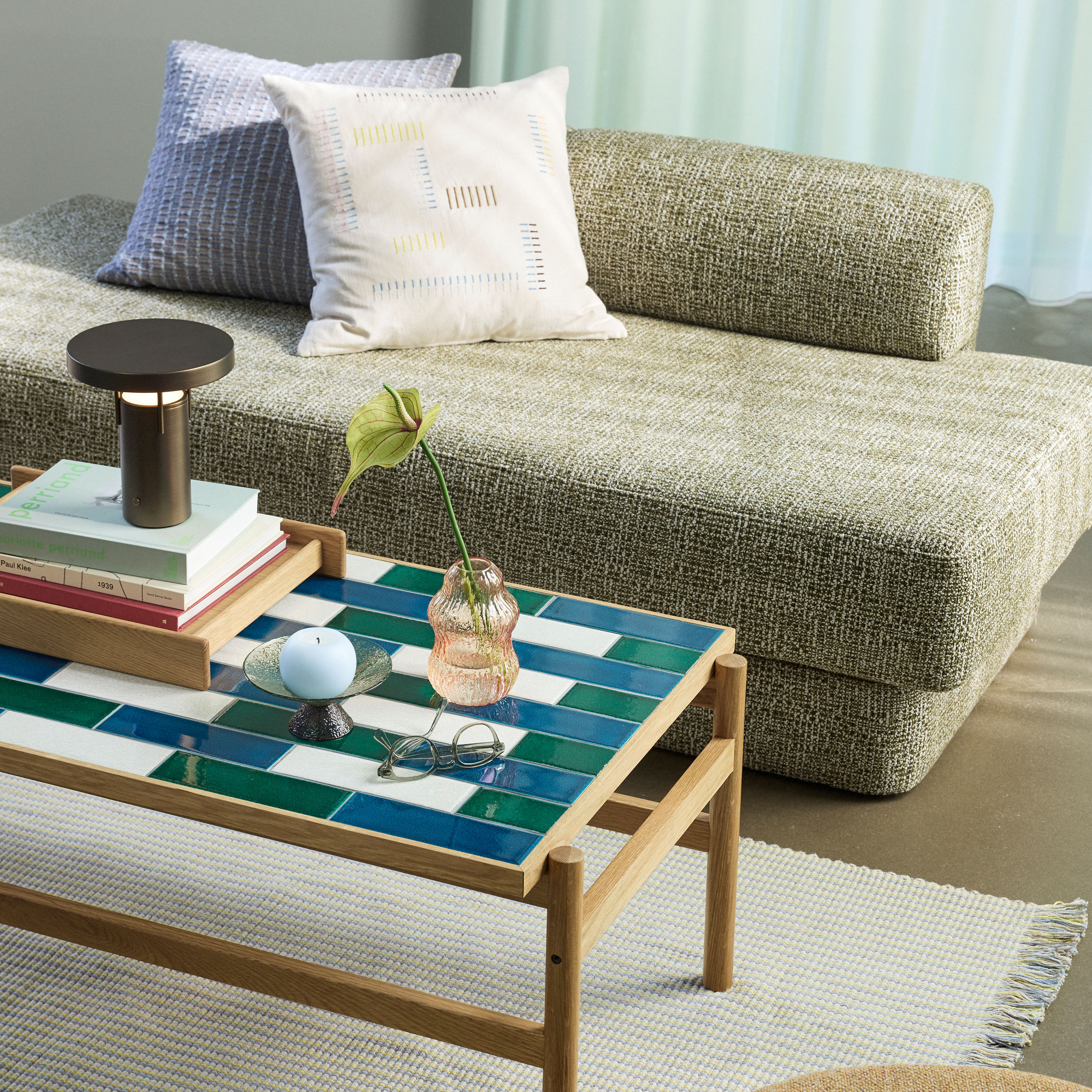 Hübsch Motif Soffbord Multicolour 44x132