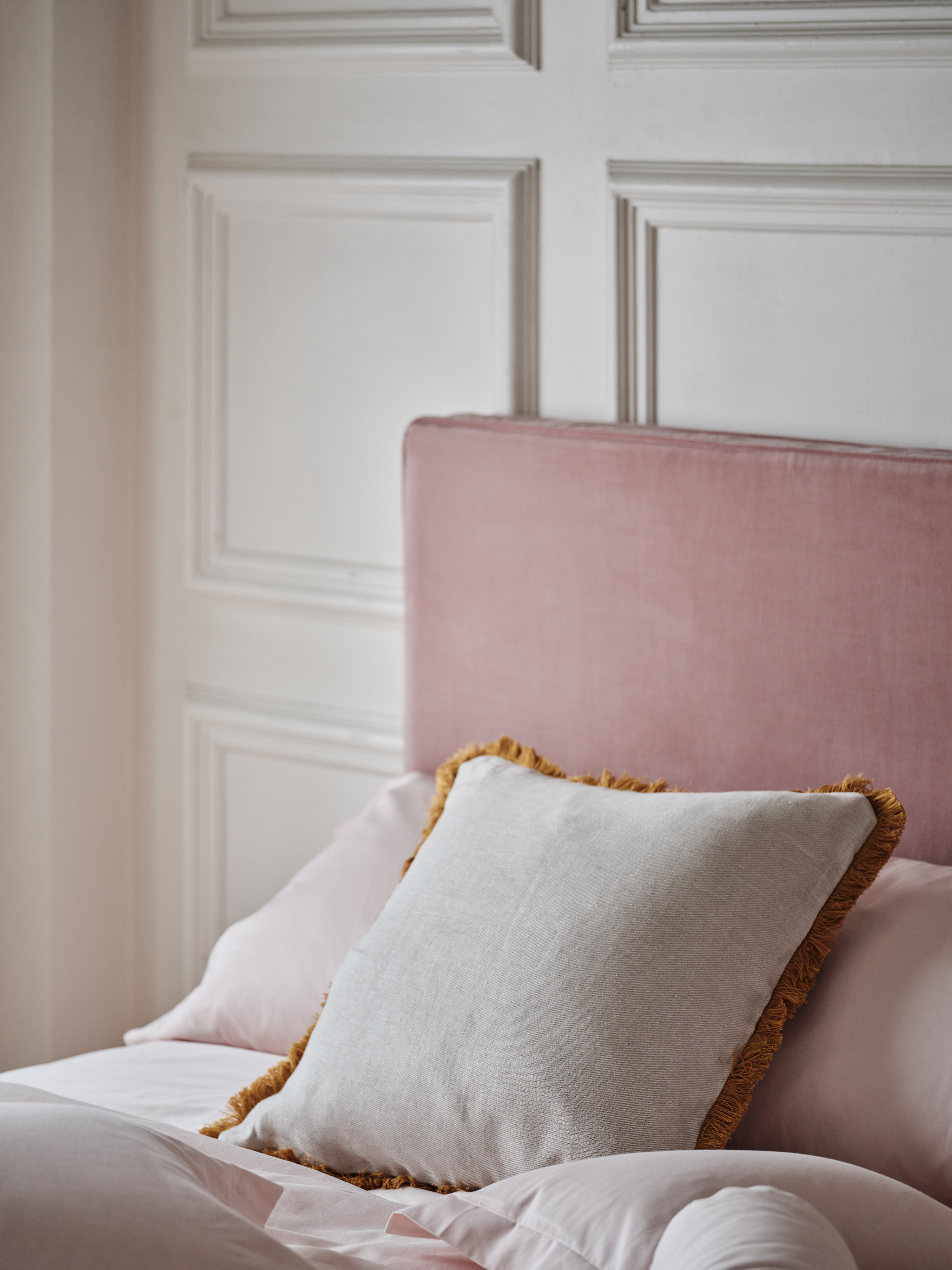 Mille Notti Pienza Kuddfodral Linne Beige/Gul 50x50