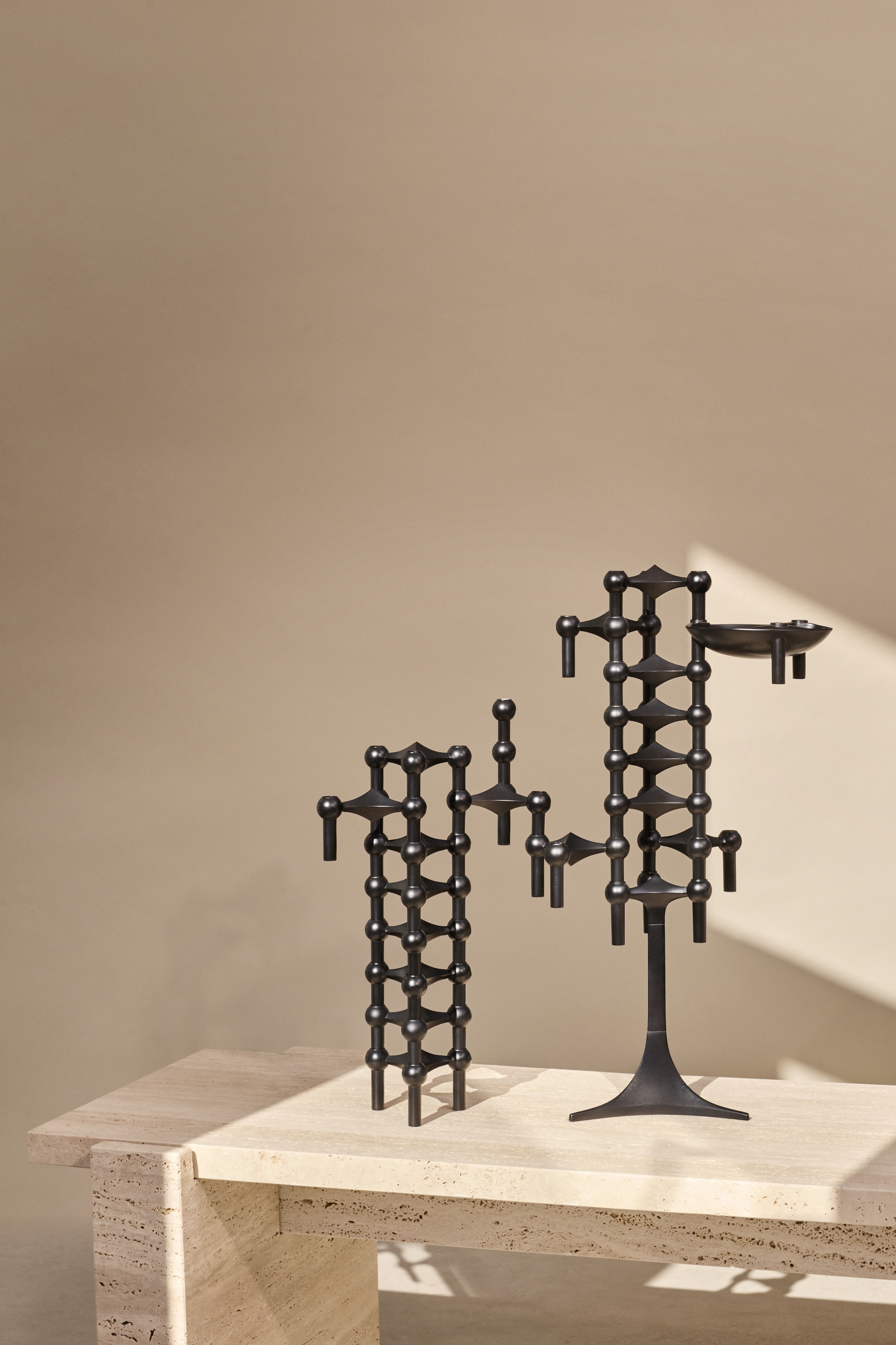 Stoff STOFF Nagel Ljusstake Black 3-pack