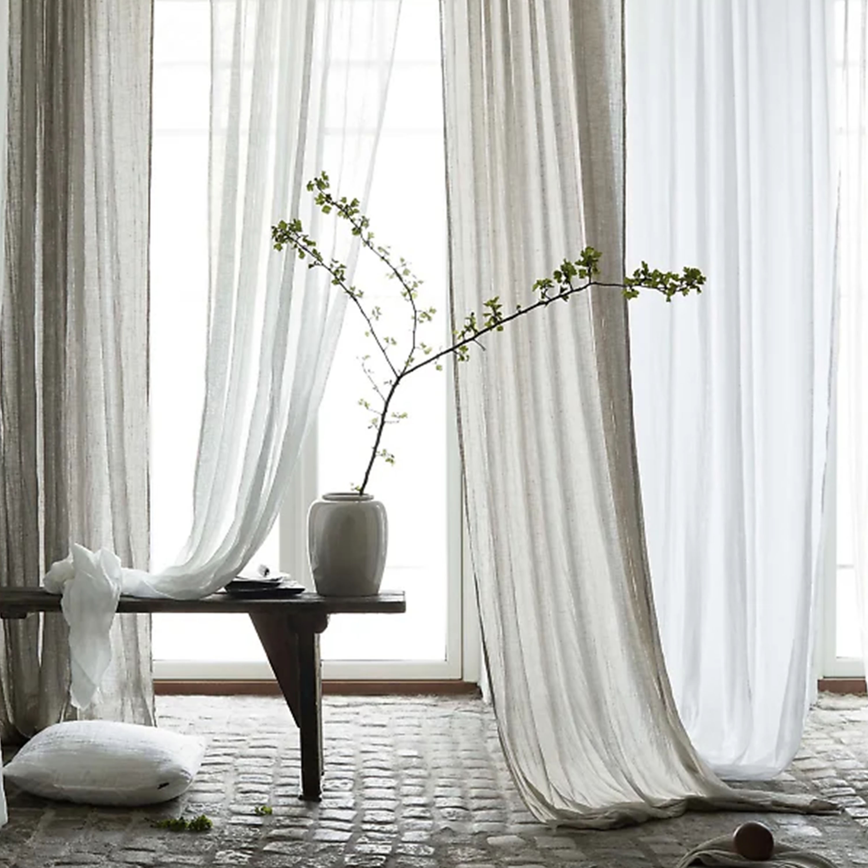 Himla Dalsland Gardinlängd Linne Mother of Pearl 290cm