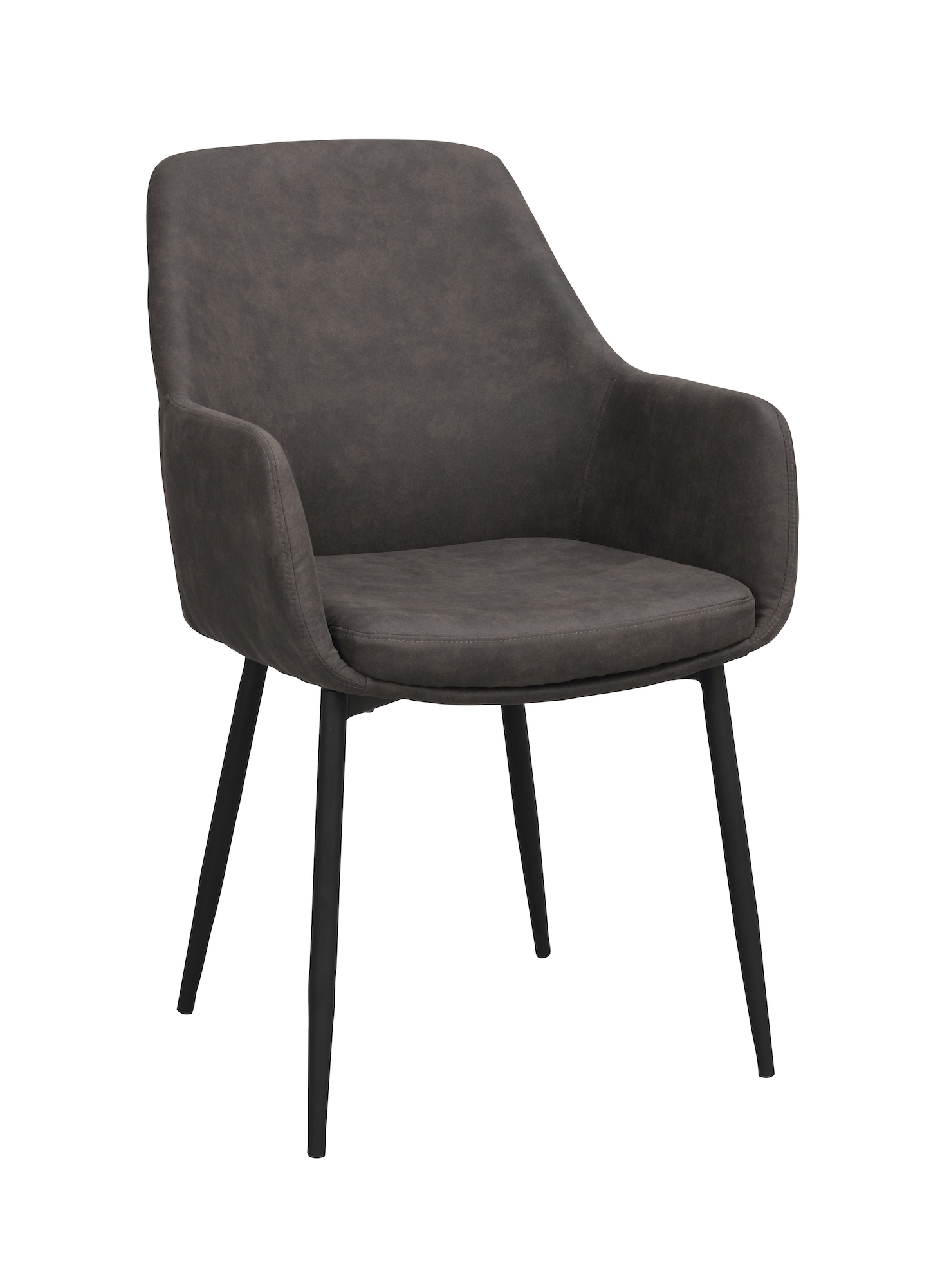 2-pack Rowico Home - Reily Karmstol Microfiber Mörkgrå
