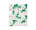 Unikko Häivähdys Påslakan Off White/Light Pink/Green Dubbel