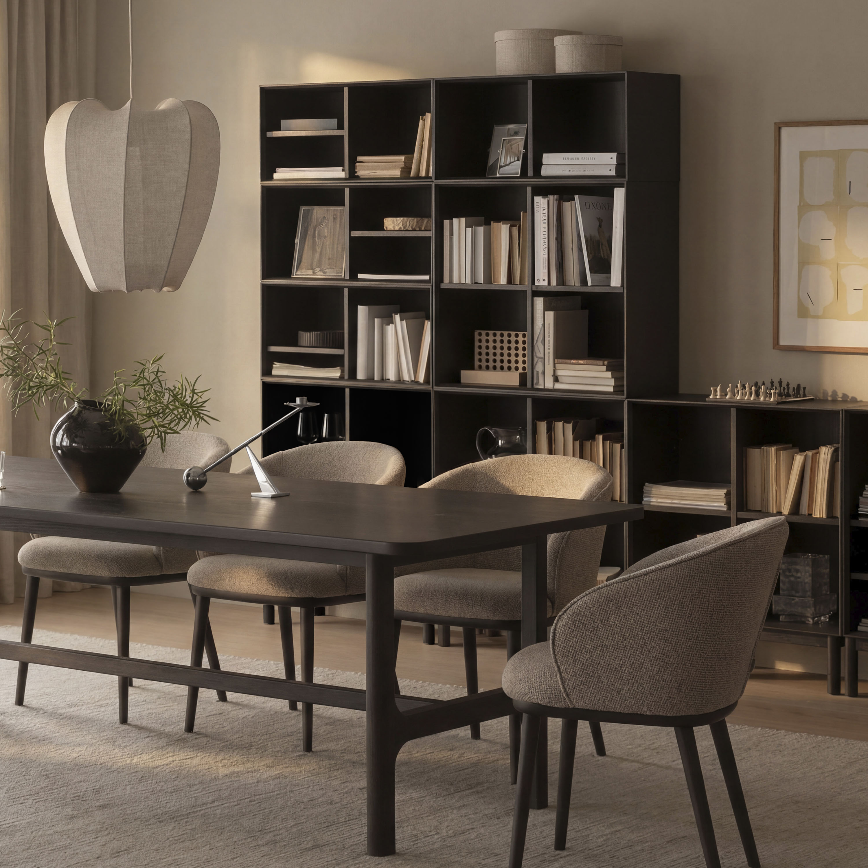 Judson Karmstol Mellanbeige/Brunbetsad Ek