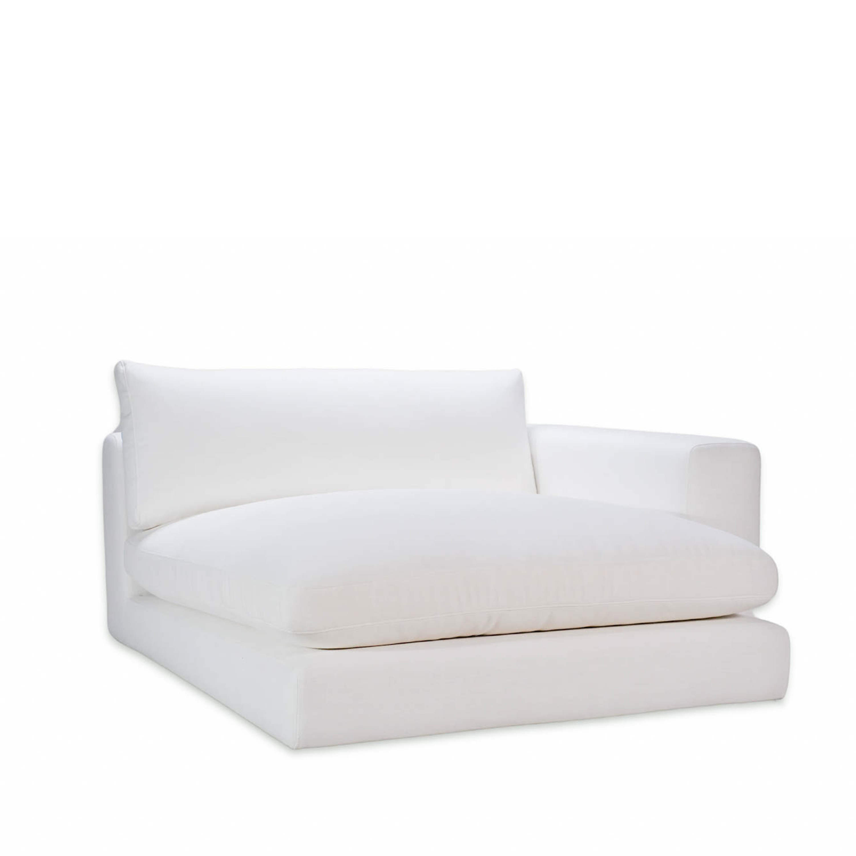 Sleepo Collection Capri 1,5-seters Divanmodul Høyre Armstøtte Hvit 142x155