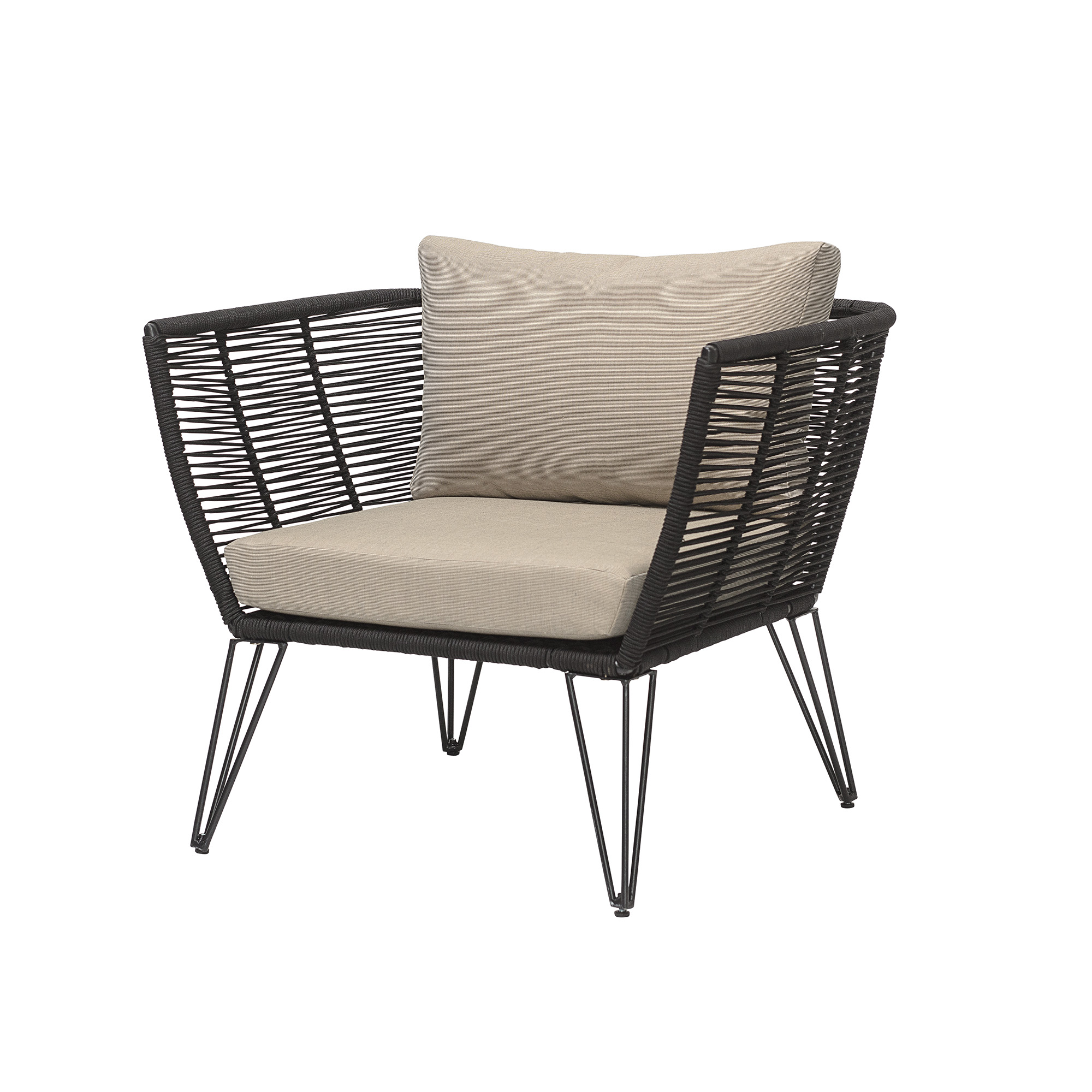Bloomingville - Mundo Loungestol Svart/Natur
