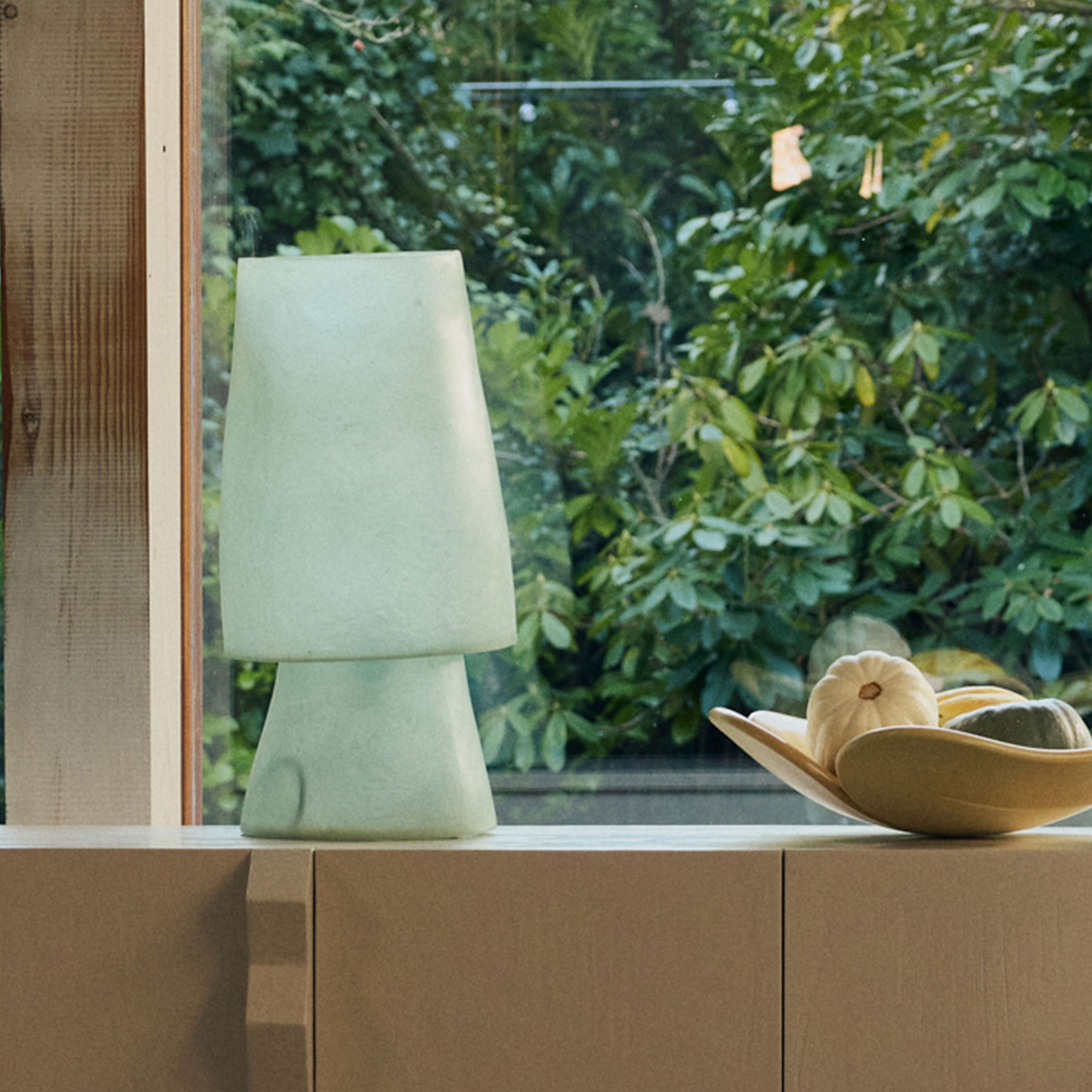 HKliving Glassfiber Pöytävalaisin Petrol Blue 51 cm